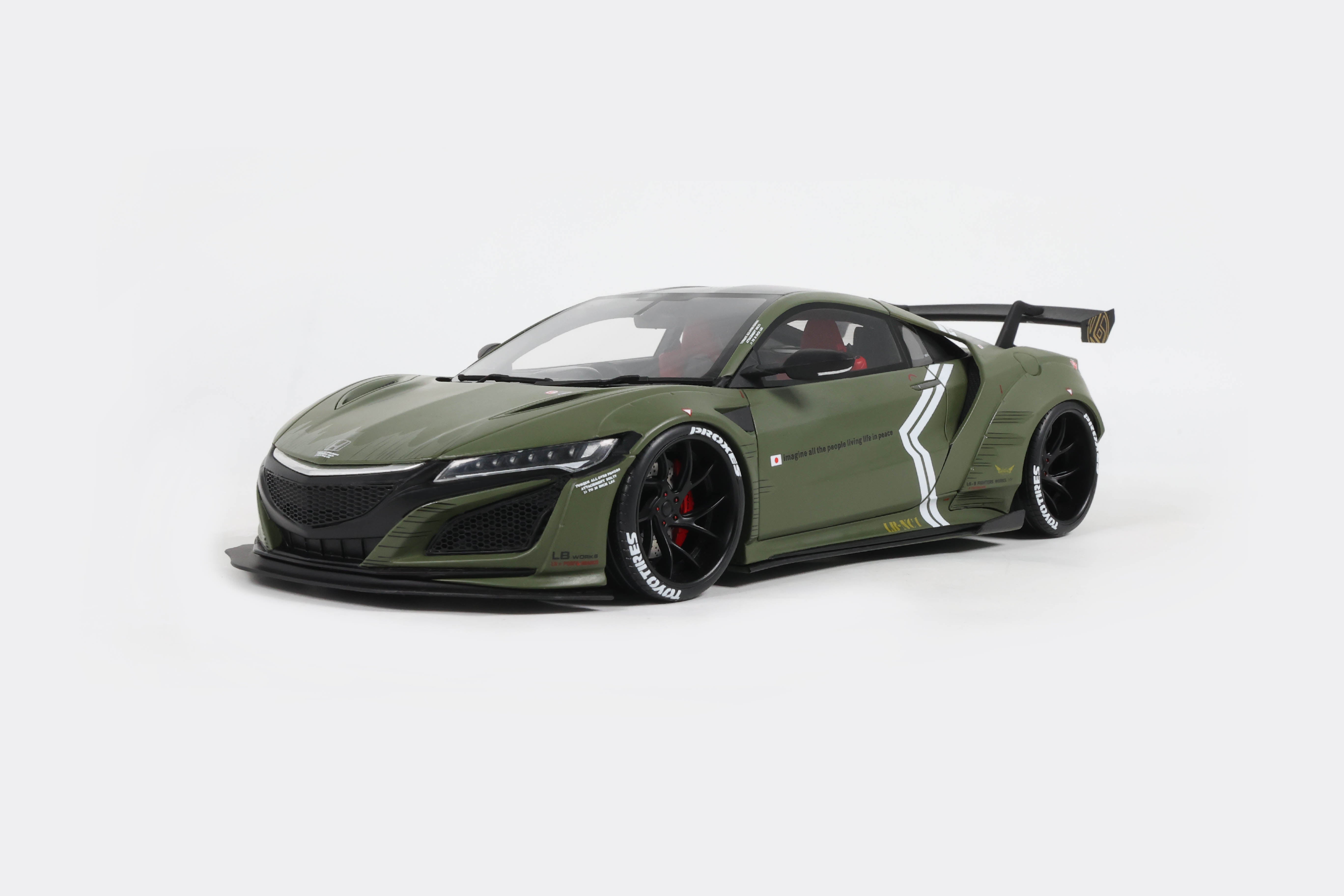 GT Spirit 1:18 Scale Resin, 2026 Honda LB-WORKS NSX, KAKI MATTE  - GT955