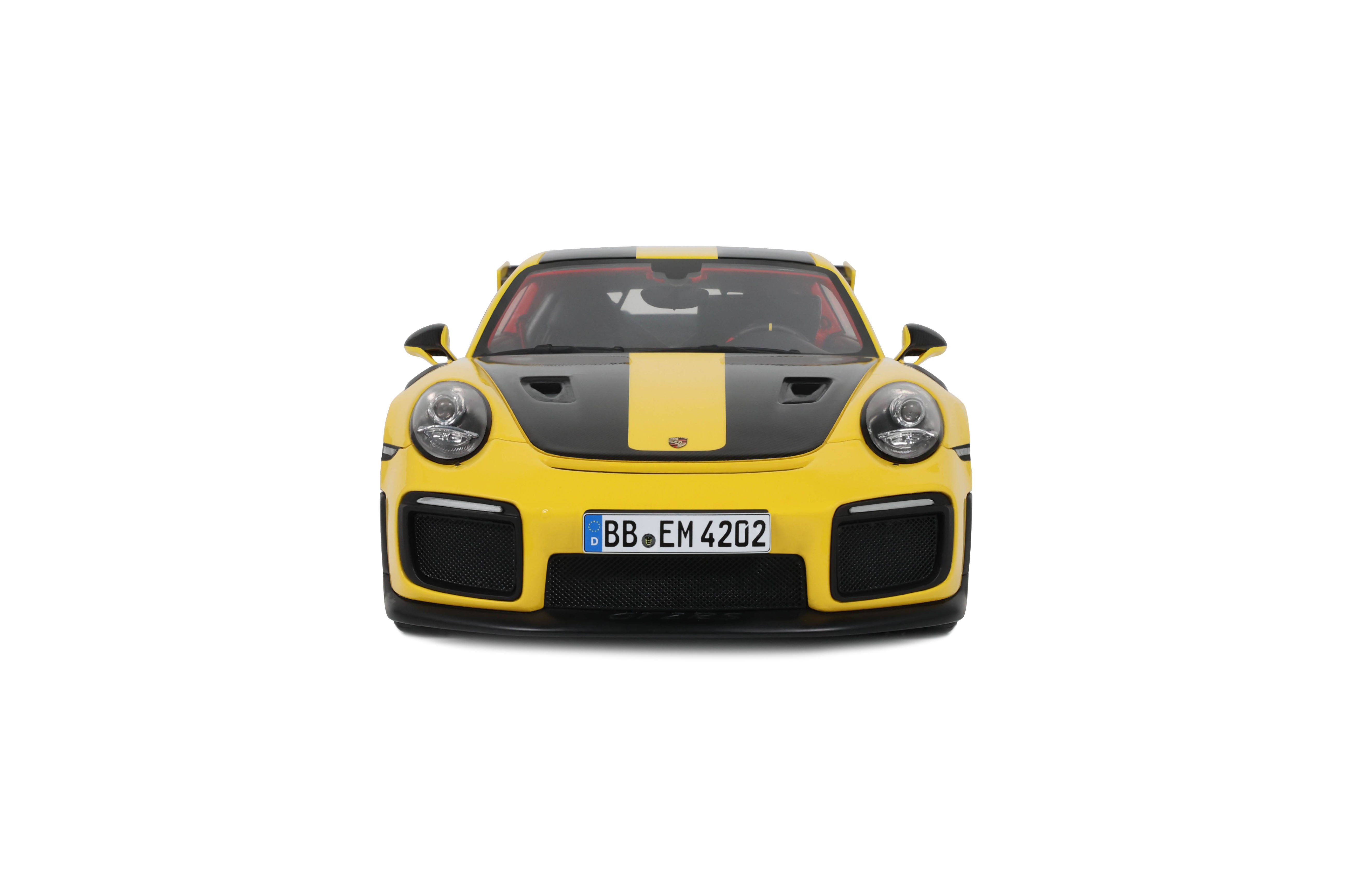 GT Spirit 1:18 Scale Resin,  2017 Porsche 911 (992.1) GT2 RS,  Yellow - GT972