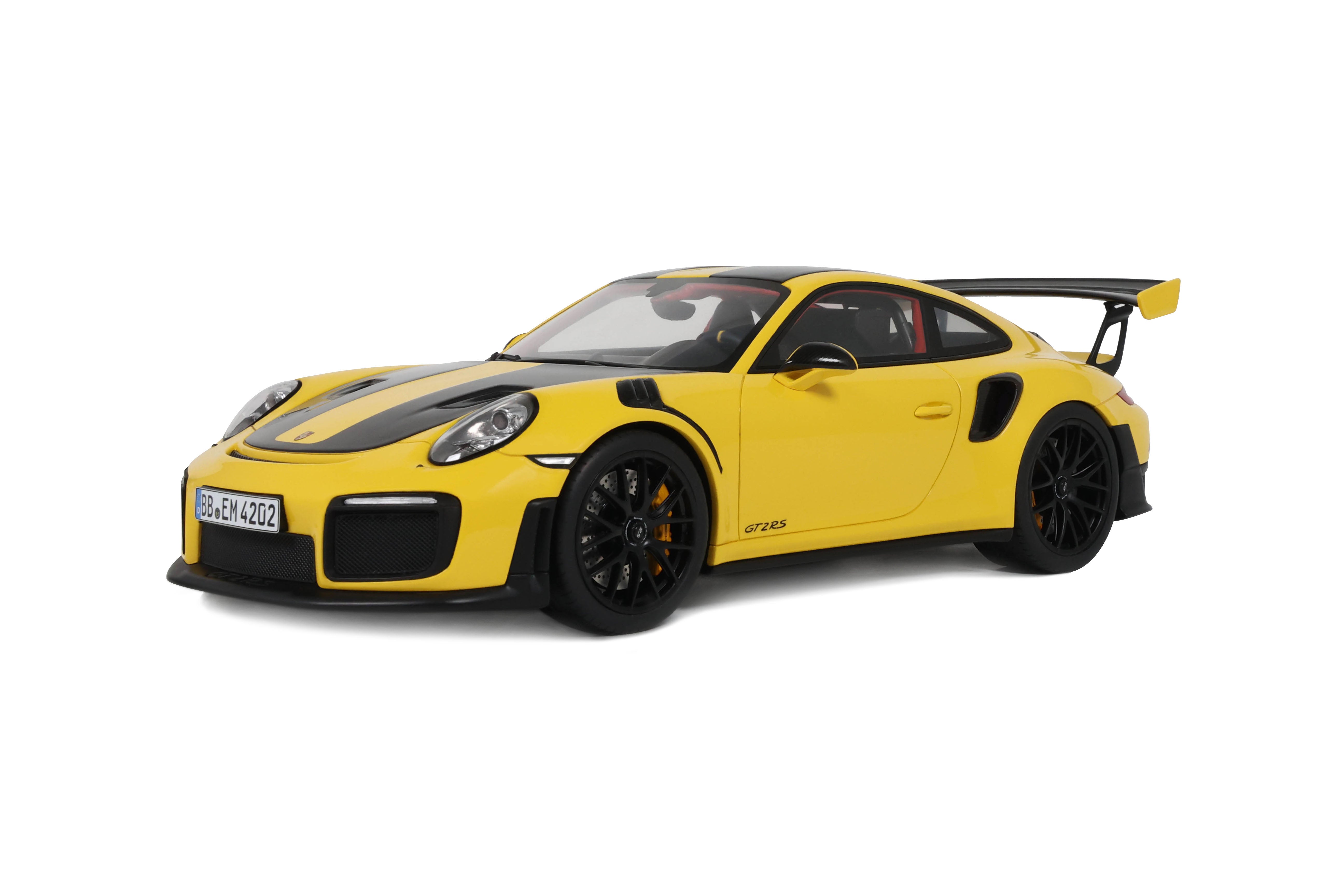GT Spirit 1:18 Scale Resin,  2017 Porsche 911 (992.1) GT2 RS,  Yellow - GT972