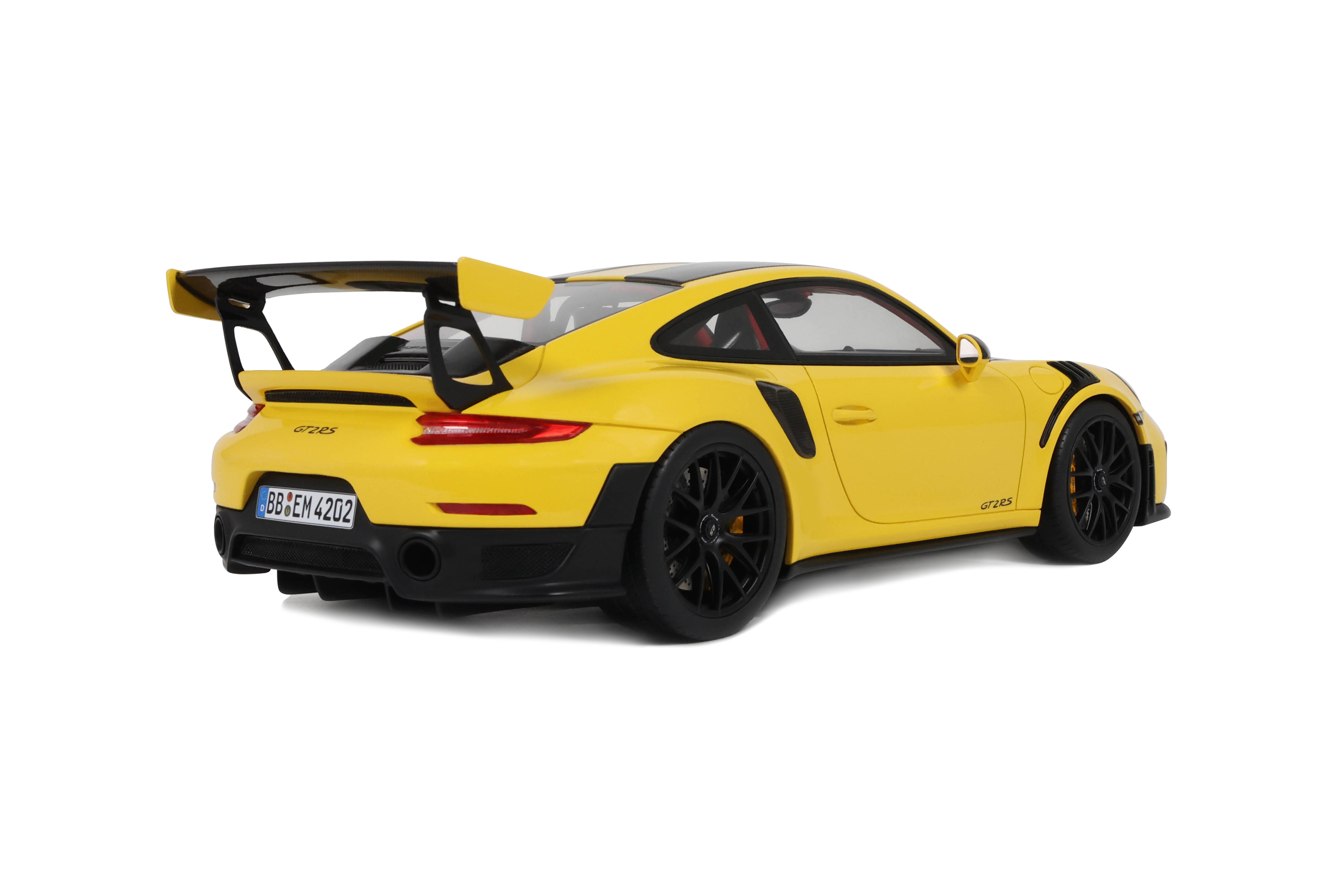 GT Spirit 1:18 Scale Resin,  2017 Porsche 911 (992.1) GT2 RS,  Yellow - GT972