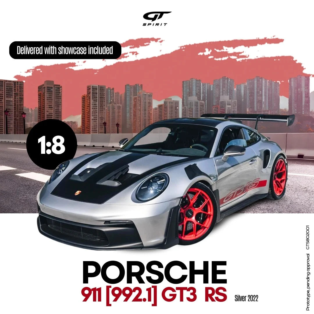 GT Spirit 1:8 Scale Resin,  2022 PORSCHE 911 [992.1] GT3 - RS SILVER - GTS802001