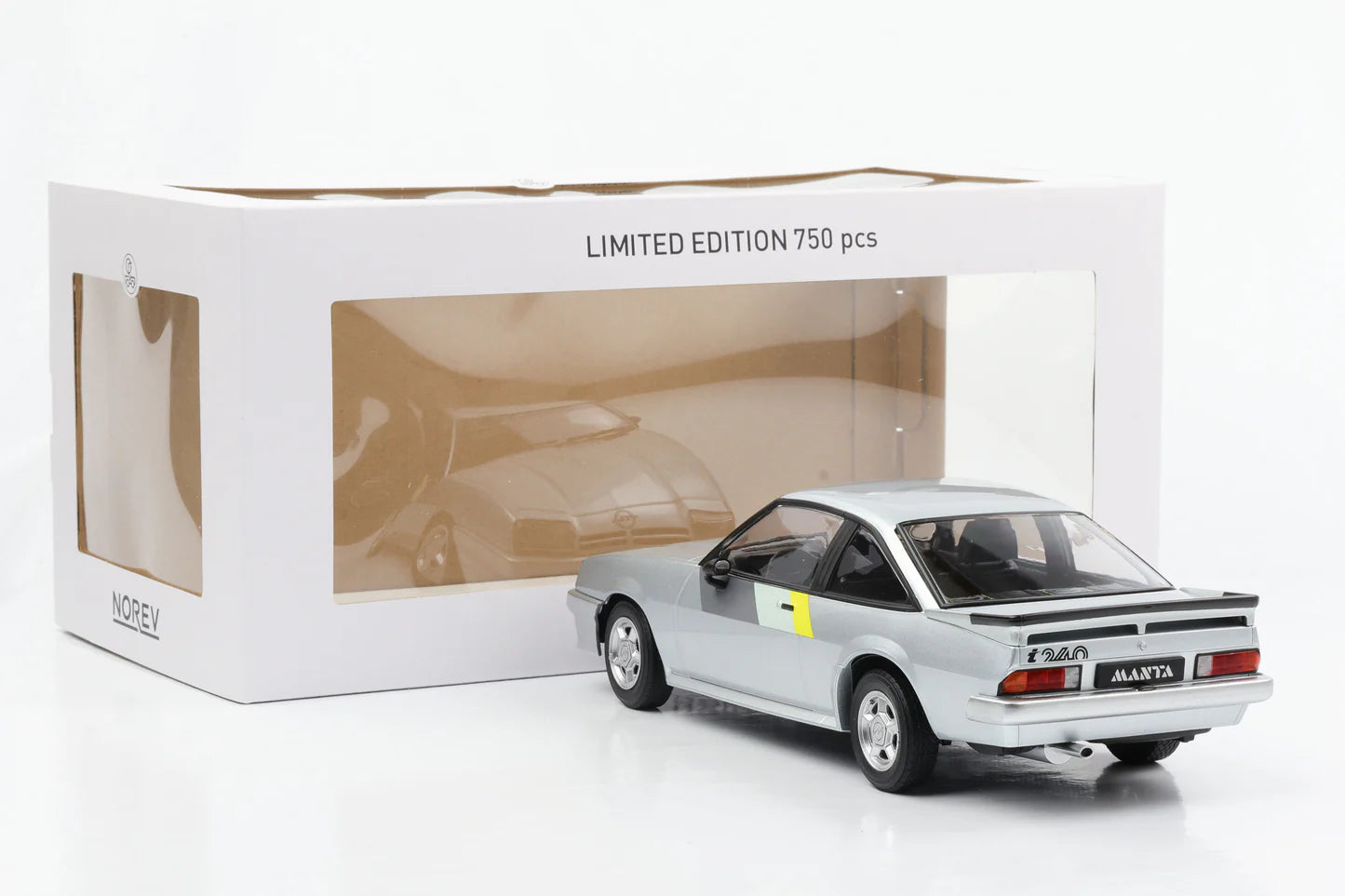 Norev 1:18 Scale Diecast - 1985 Opel Manta B i240 - Silver - 183301