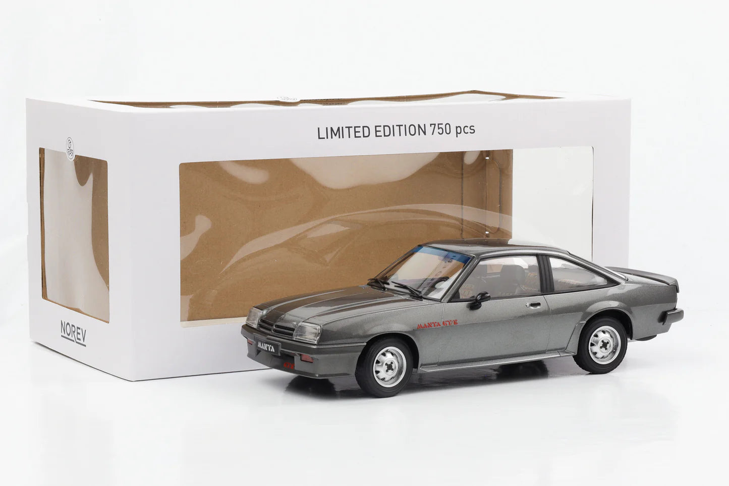 Norev 1:18 Scale Diecast - 1982 Opel Manta B GT/E - Grey - 183303