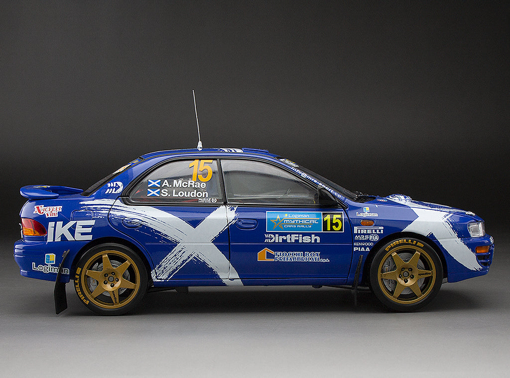 Sunstar 1:18 Subaru Impreza 555 – #15 Alister McRae/Stuart Loudon – Logiman Mythical Cars Rally 2023