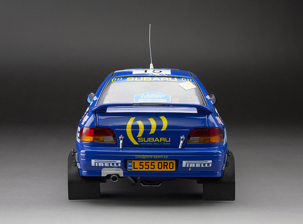 Sunstar 1:18 Subaru Impreza 555 – #15 Alister McRae/Stuart Loudon – Logiman Mythical Cars Rally 2023