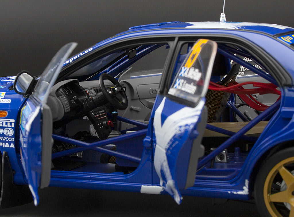 Sunstar 1:18 Subaru Impreza 555 – #15 Alister McRae/Stuart Loudon – Logiman Mythical Cars Rally 2023