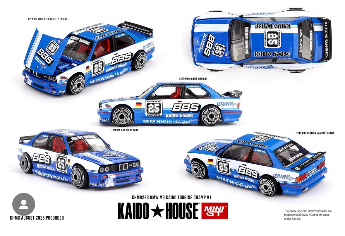 Mini GT 1:64 Kaido House - BMW M3 KAIDO TOURING CHAMP V1 - KHMG223