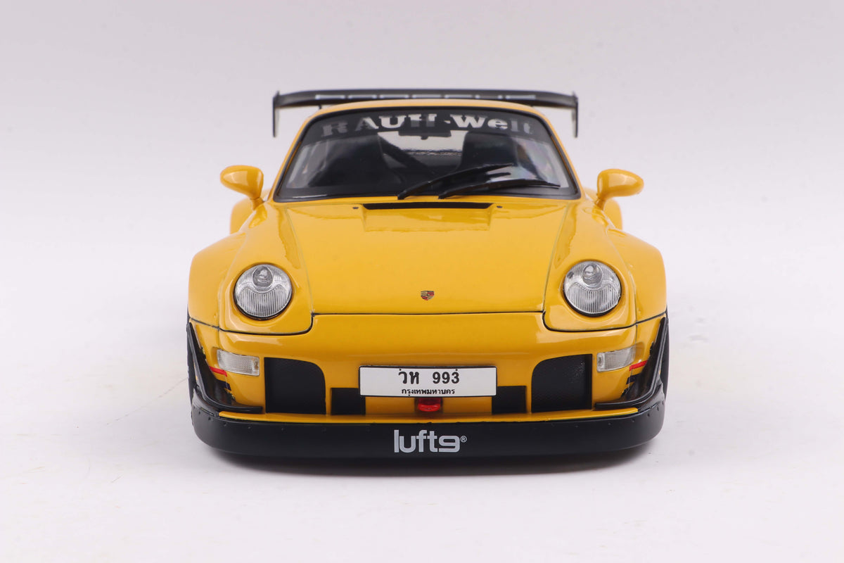 SOLIDO 1:18 Scale Diecast - 2020 Porsche 911 RWB Cinderella, Yellow - S1808507