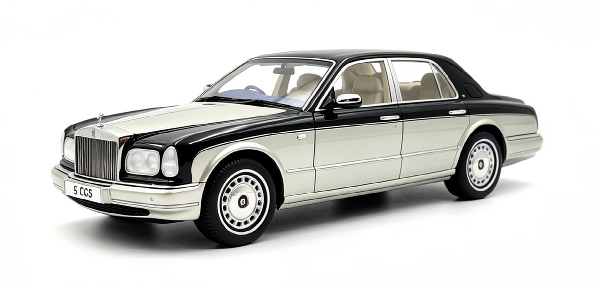 CULT 1:18 Scale Resin - 1998 Rolls Royce Silver Seraph, Black/Silver - CML199-1