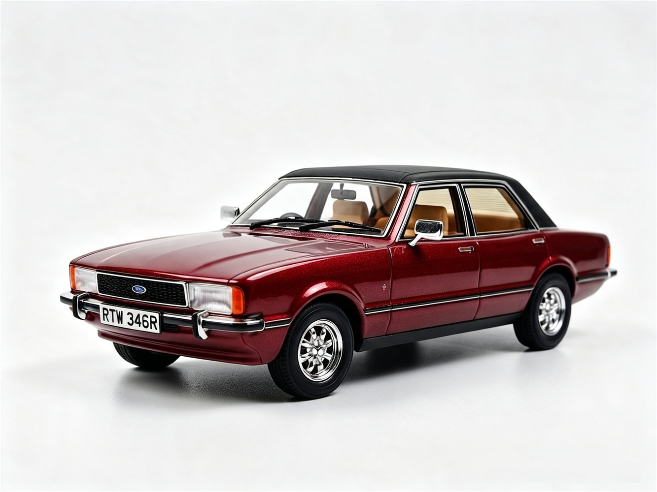 CULT 1:18 Scale Resin - 1976-1979 Ford Cortina MKIV Ghia, Jupiter Red - UK EXCLUSIVE - CML321-3