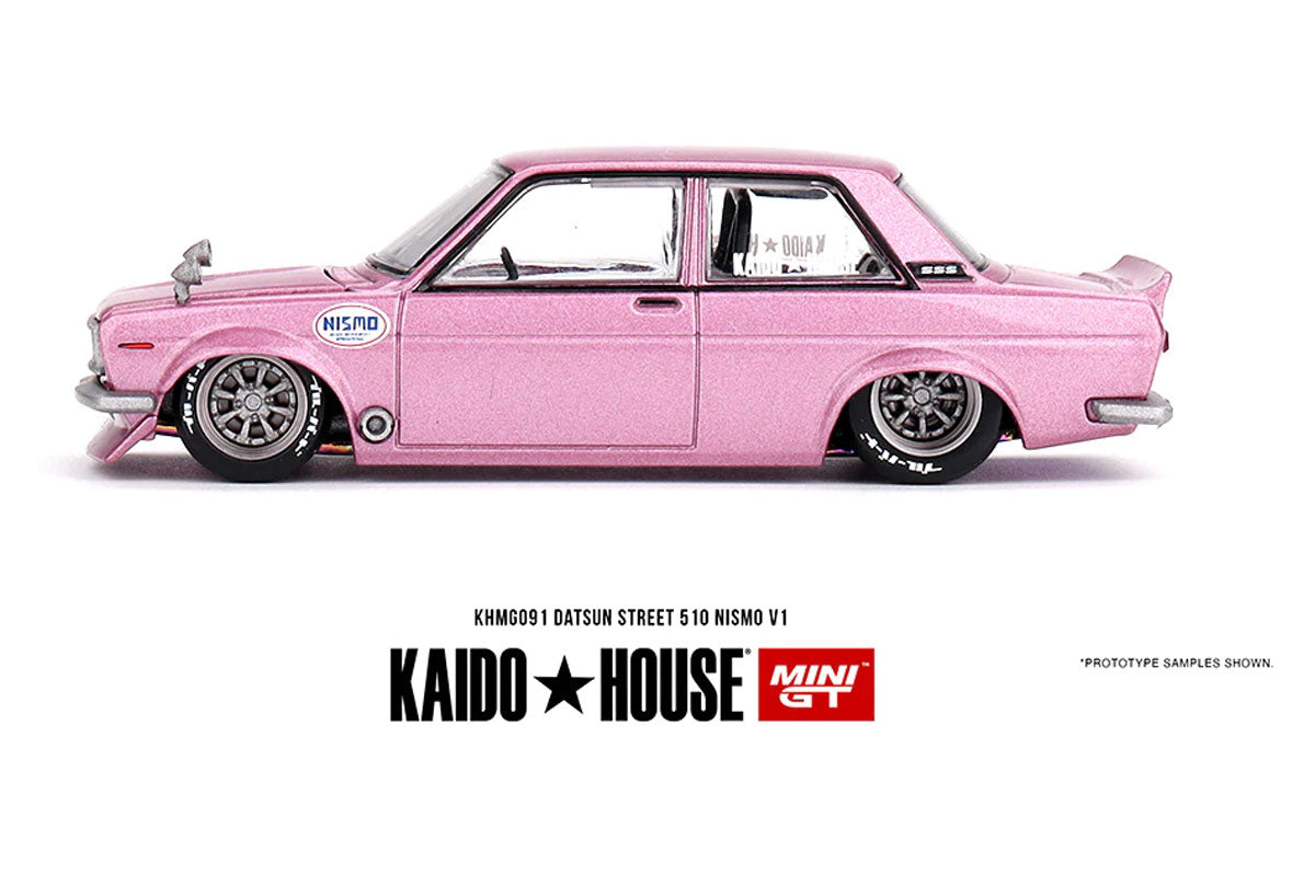 Mini GT 1:64 Scale Kaido House Datsun Street Nismo V1 - Pink - KHMG091