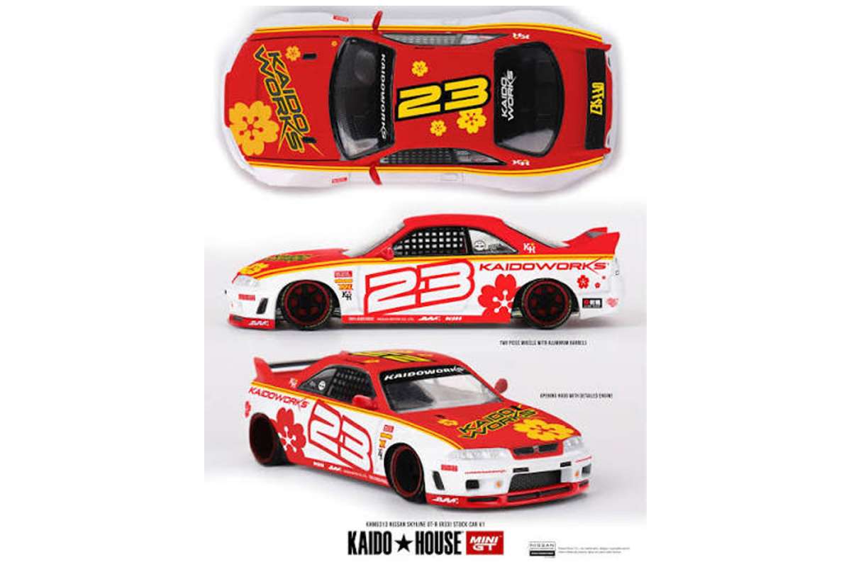 Mini GT 1:64 Kaido House -  1/64 NISSAN SKYLINE GT-R (R33) KAIDO STOCK CAR V1 - KHMG313