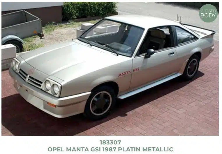 Norev 1:18 Scale Diecast Model Car - 1987 Opel Manta GSi, Platin Metallic - 183307