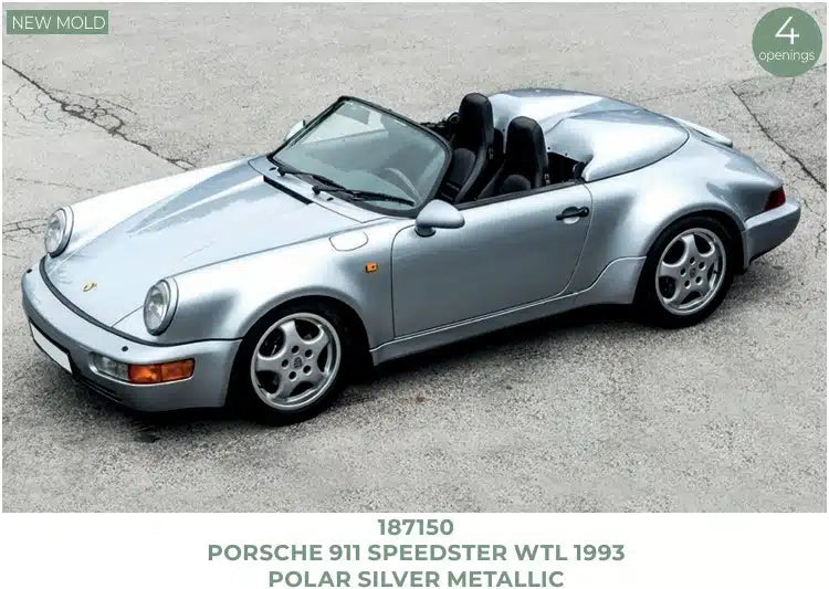 Norev 1:18 Scale Diecast Model Car - 1993 Porsche 911 Speedster WTL, Polar Silver - 187150