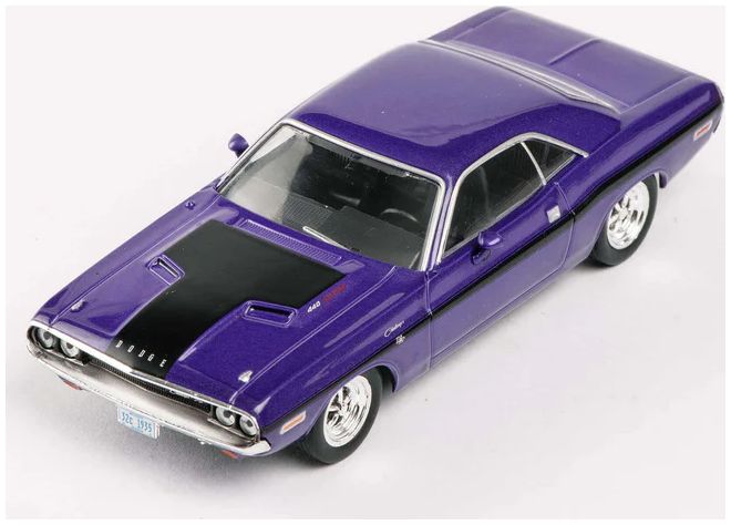 MAG 1:43 Scale Diecast Model Car - Dodge Challenger R/T 440 (1970) - Purple - PPG3