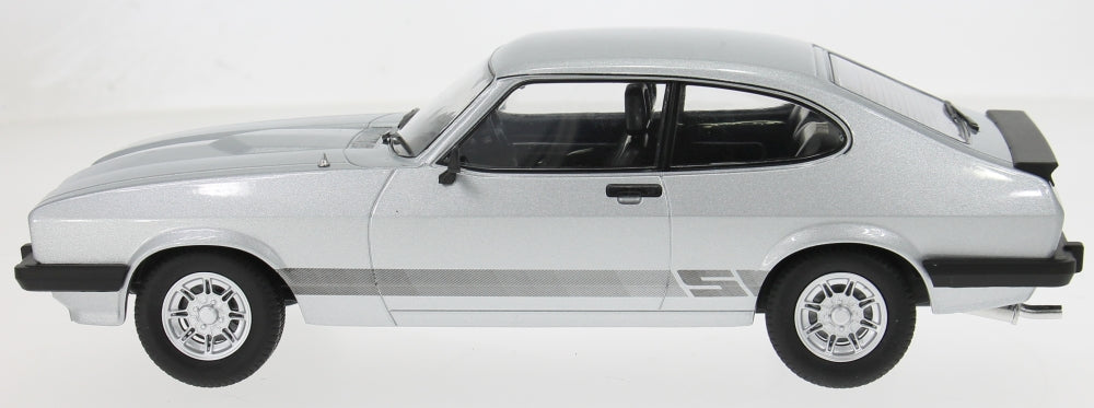 MCG 1:18 Scale Diecast - Ford Capri Mk III, Silver - (RHD UK Exclusive - The Professionals) - MCG18797