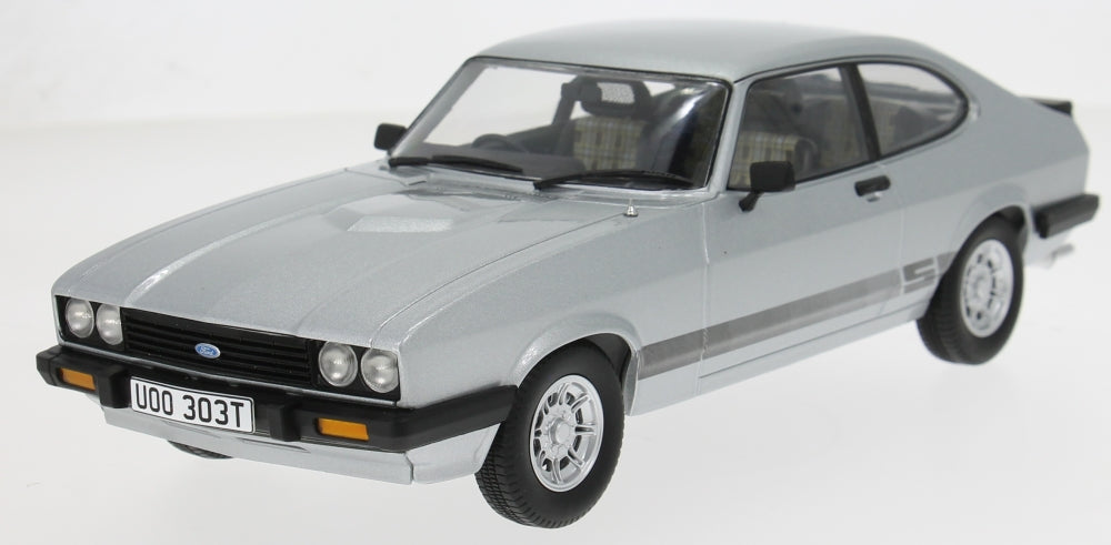 MCG 1:18 Scale Diecast - Ford Capri Mk III, Silver - (RHD UK Exclusive - The Professionals) - MCG18797