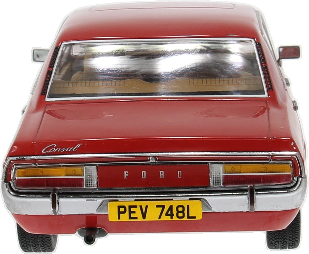 MCG 1:18 Scale Diecast - 1973 Ford Consul (RHD UK EXCLUSIVE), Red - MCG18829