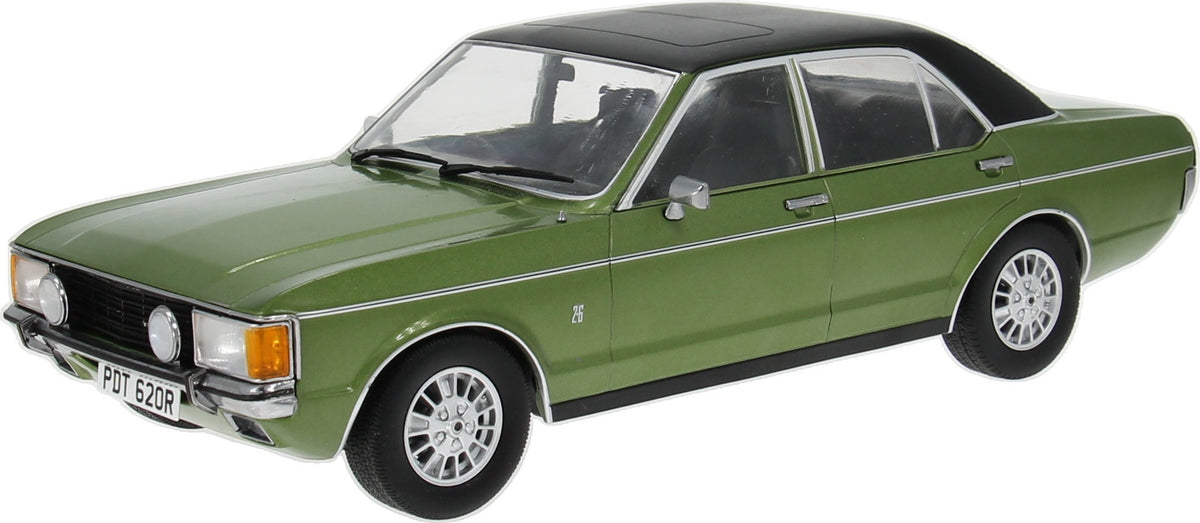MCG 1:18 Scale Diecast - 1973 Ford Granada Mk1 (RHD UK EXCLUSIVE), Green - MCG18830