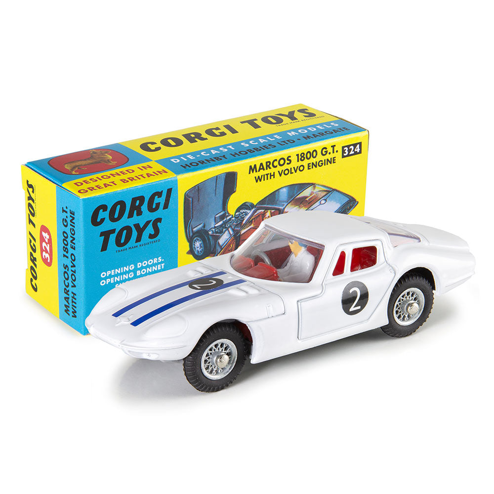 Corgi Model Club 1:43 - Marcos 1800 GT with Volvo Engine, White, 324