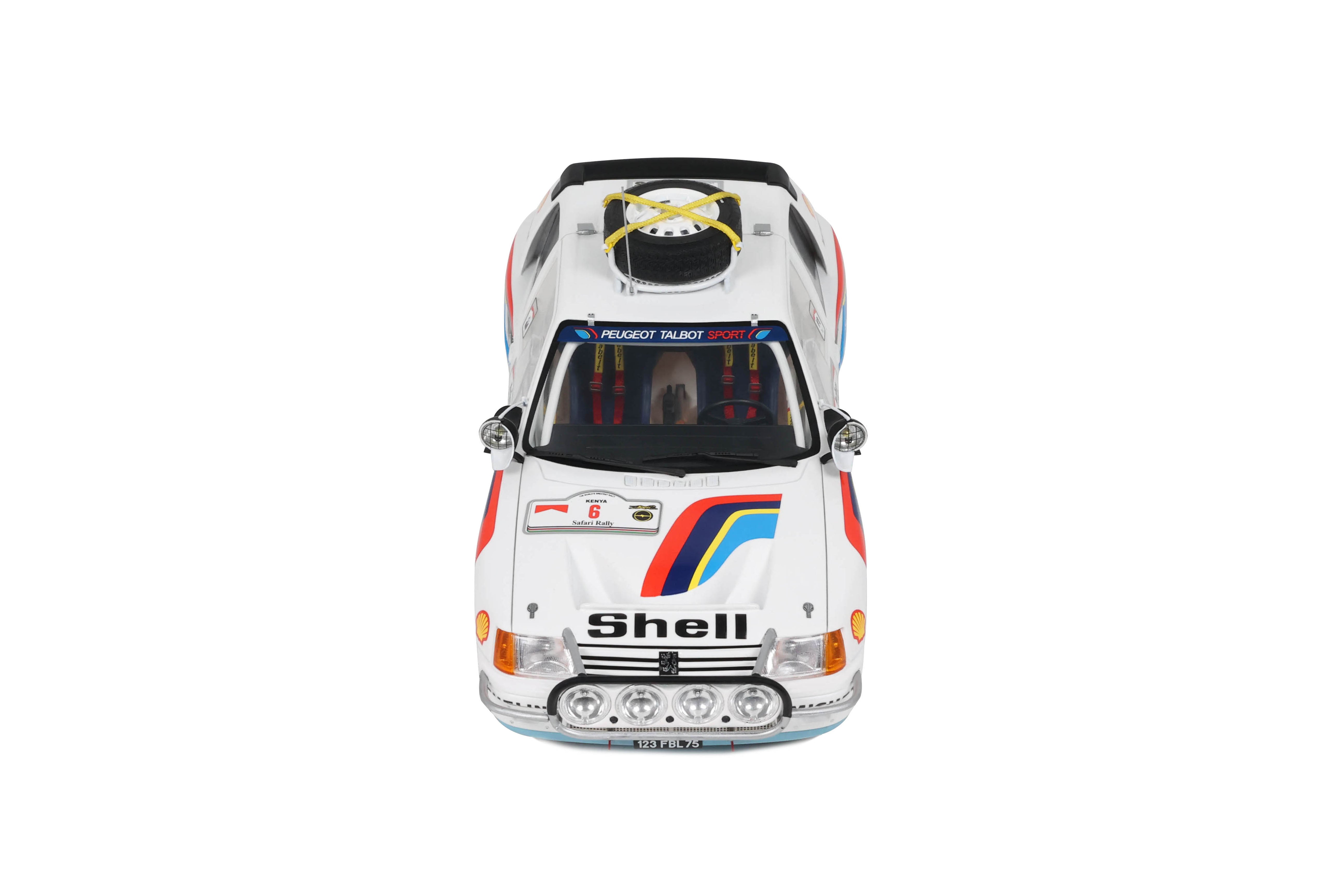 OTTO 1:18 Scale Resin - Peugeot 205 T16 Turbo, Safari Rally 1985 - White - OT1161