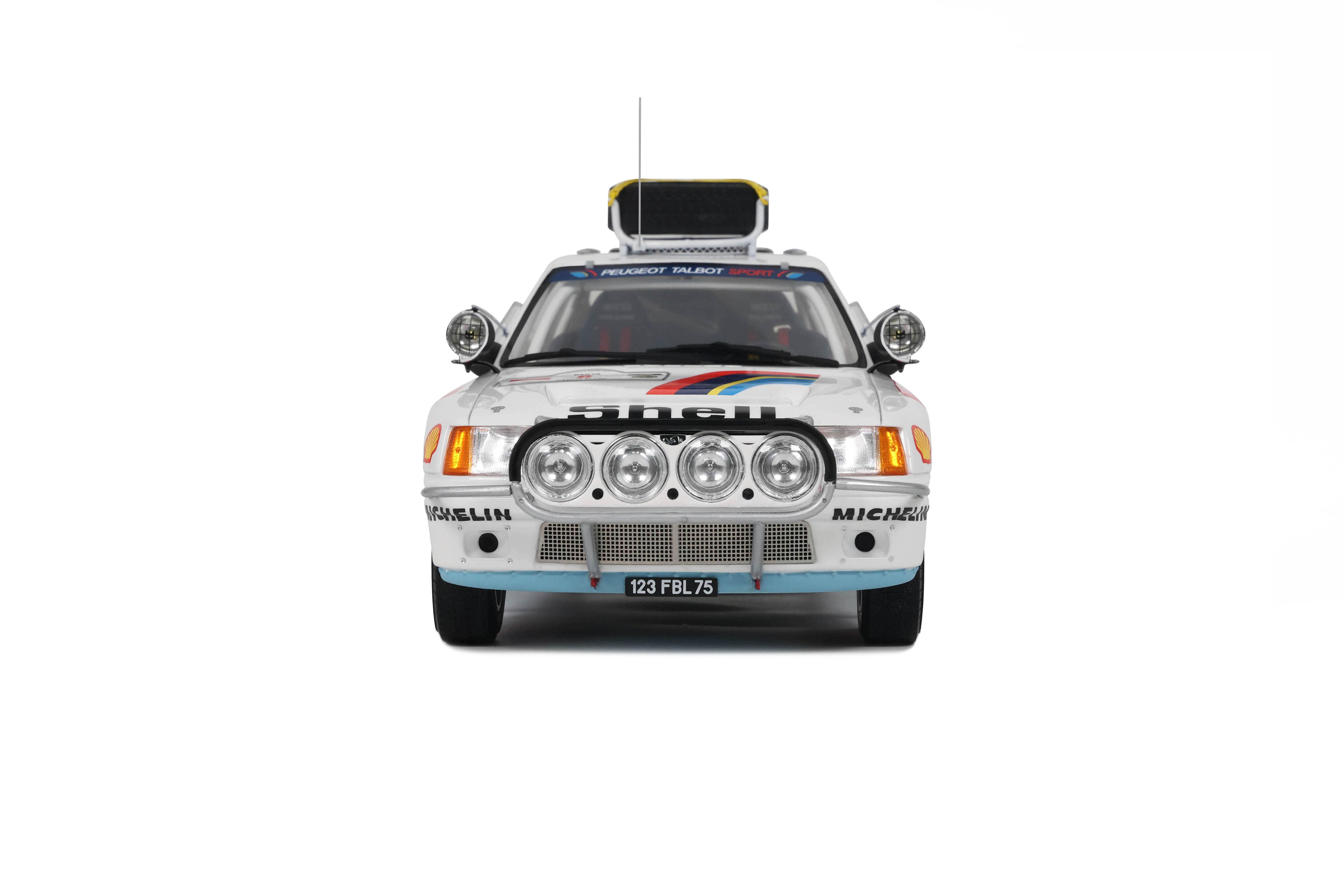 OTTO 1:18 Scale Resin - Peugeot 205 T16 Turbo, Safari Rally 1985 - White - OT1161