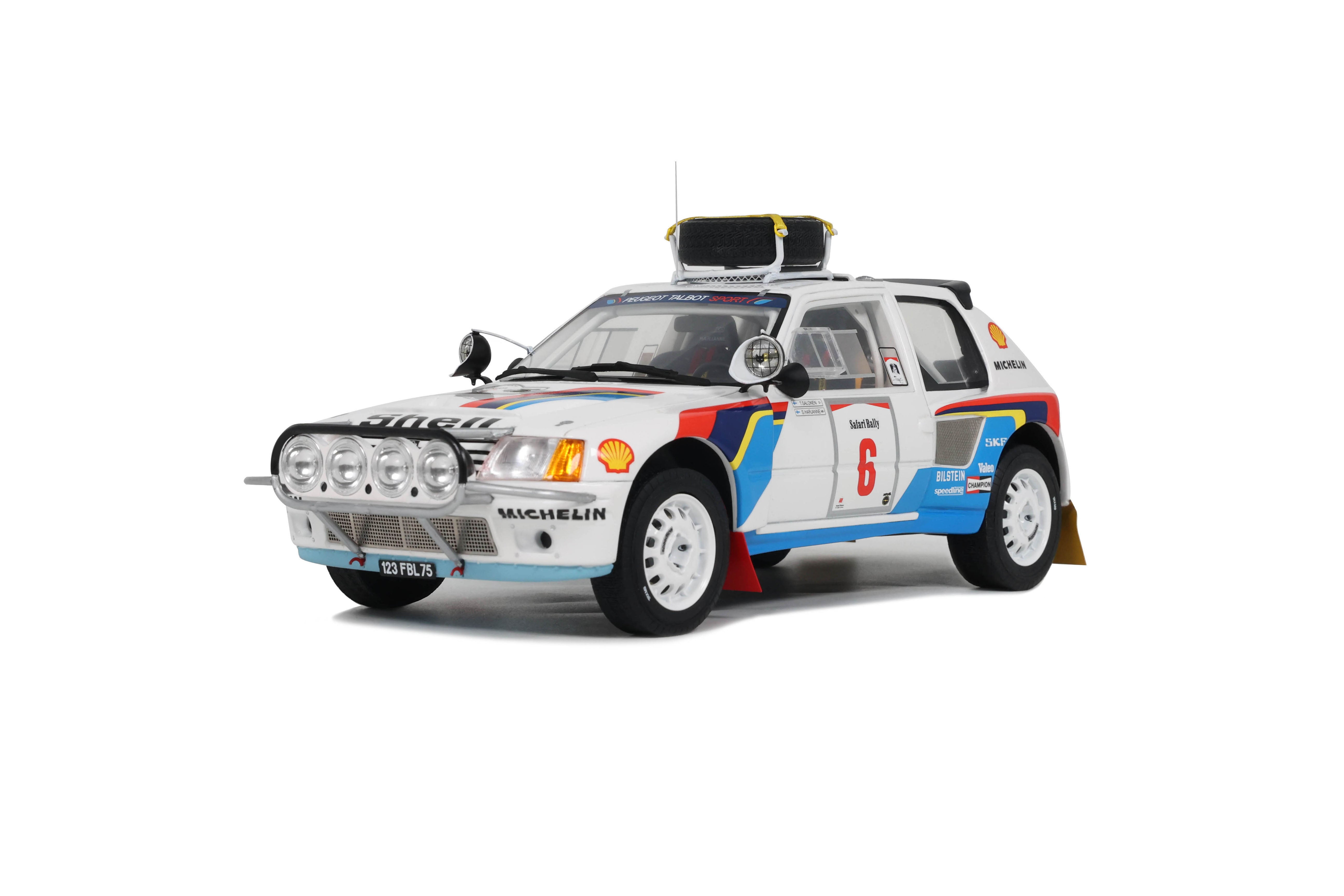 OTTO 1:18 Scale Resin - Peugeot 205 T16 Turbo, Safari Rally 1985 - White - OT1161