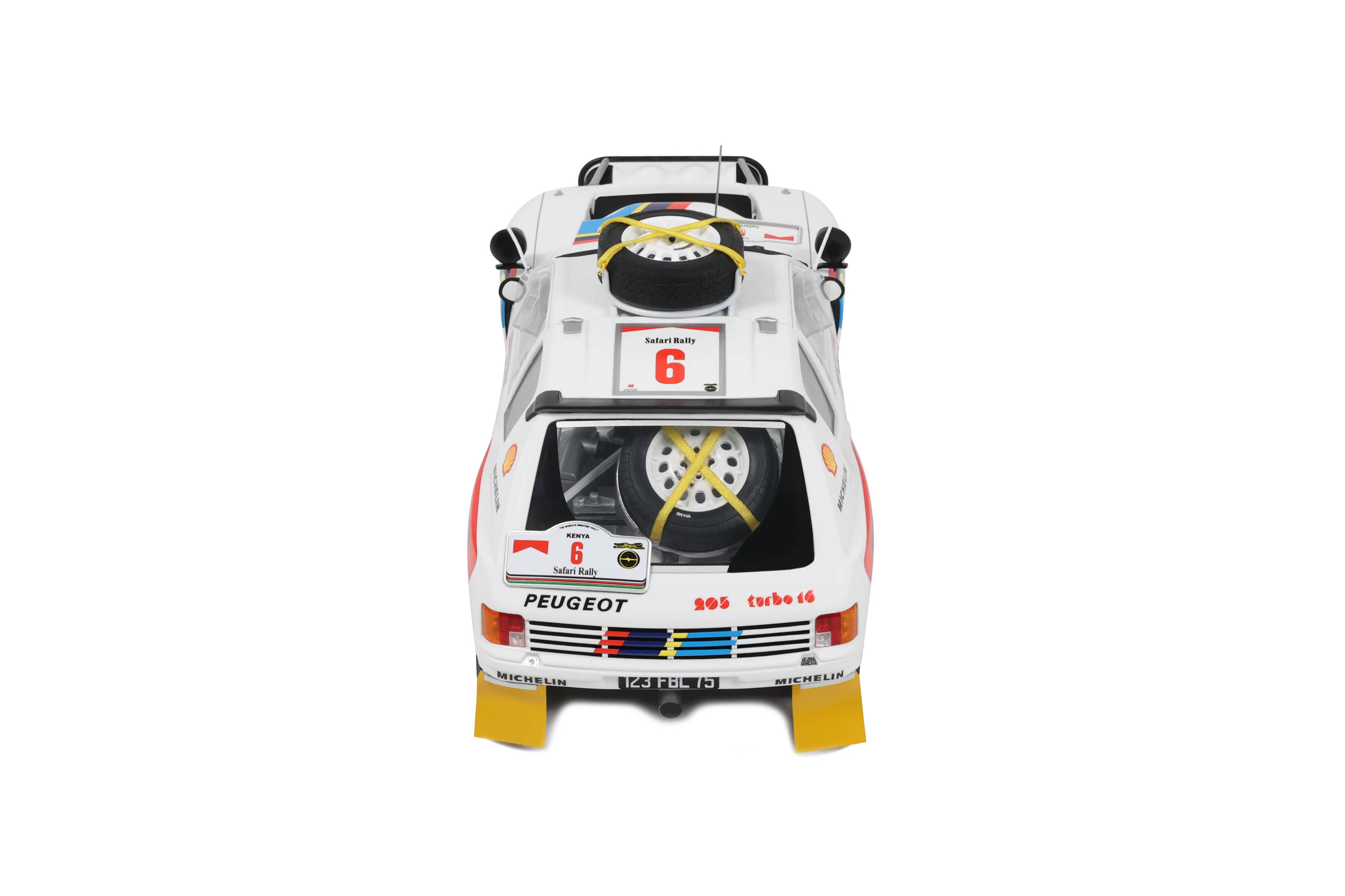 OTTO 1:18 Scale Resin - Peugeot 205 T16 Turbo, Safari Rally 1985 - White - OT1161