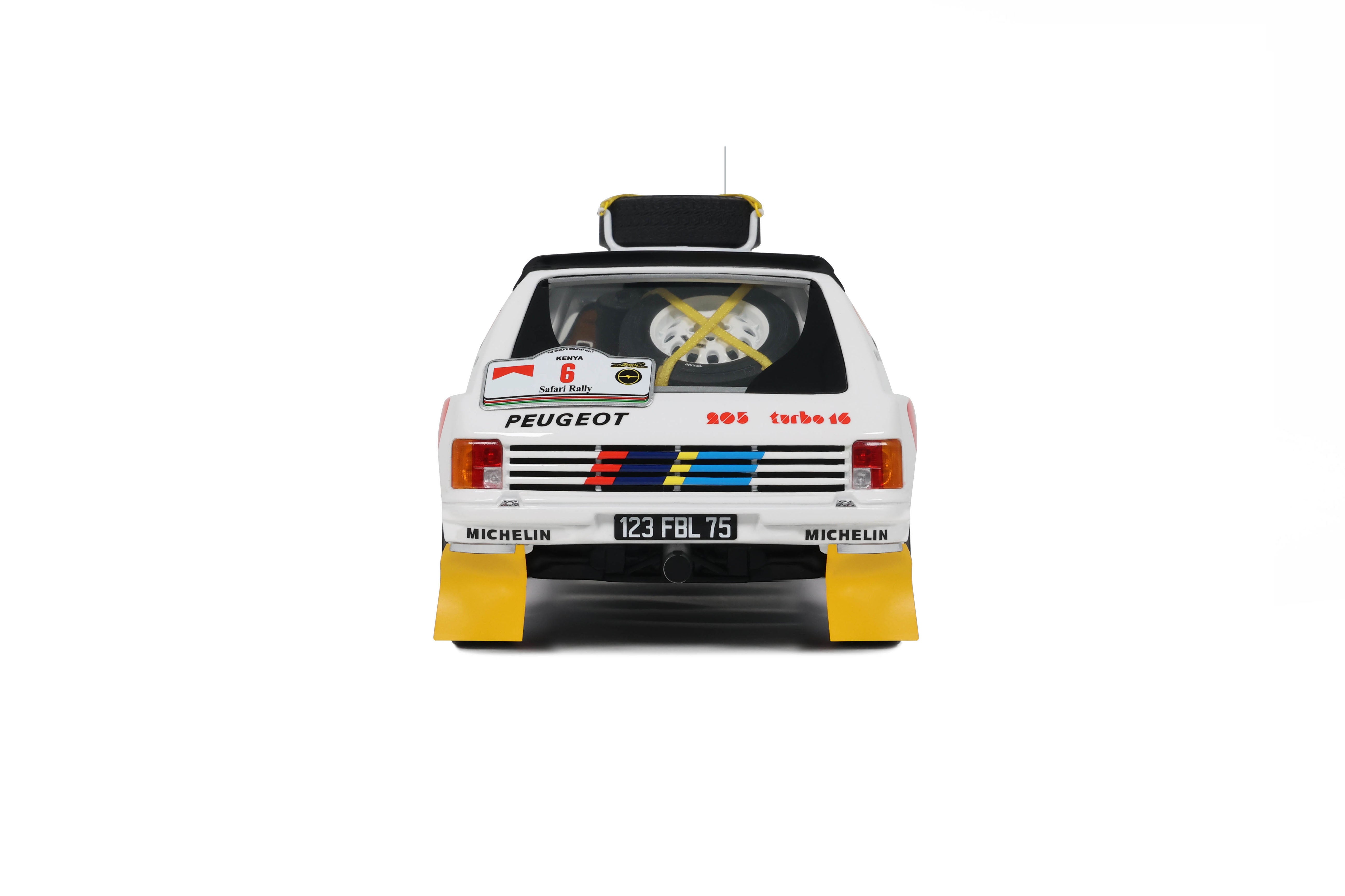 OTTO 1:18 Scale Resin - Peugeot 205 T16 Turbo, Safari Rally 1985 - White - OT1161