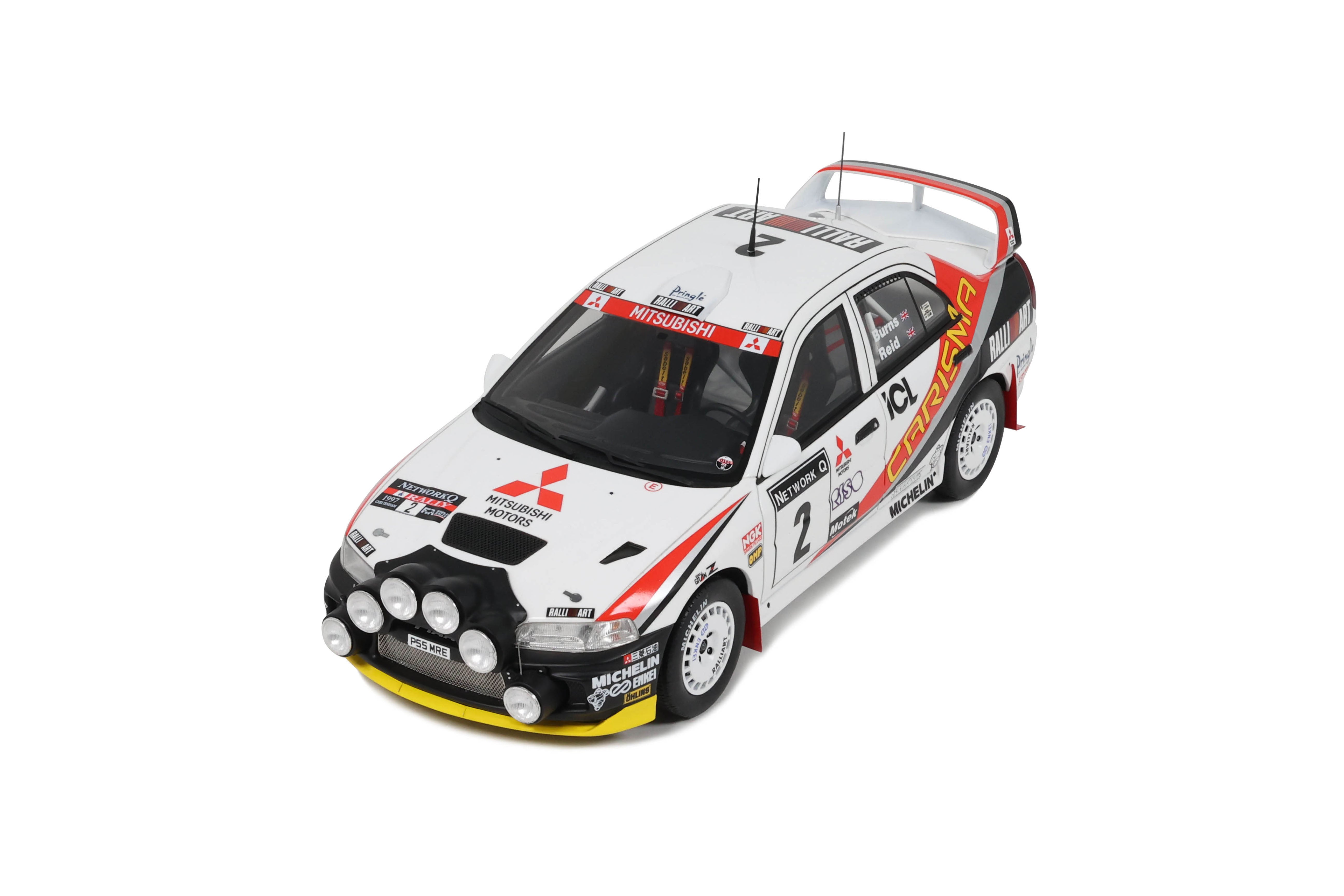 OTTO 1:18 Scale Resin - Mitsubishi Charisma GT GR.A White, R Burns, RAC Rally 1997 - OT1192