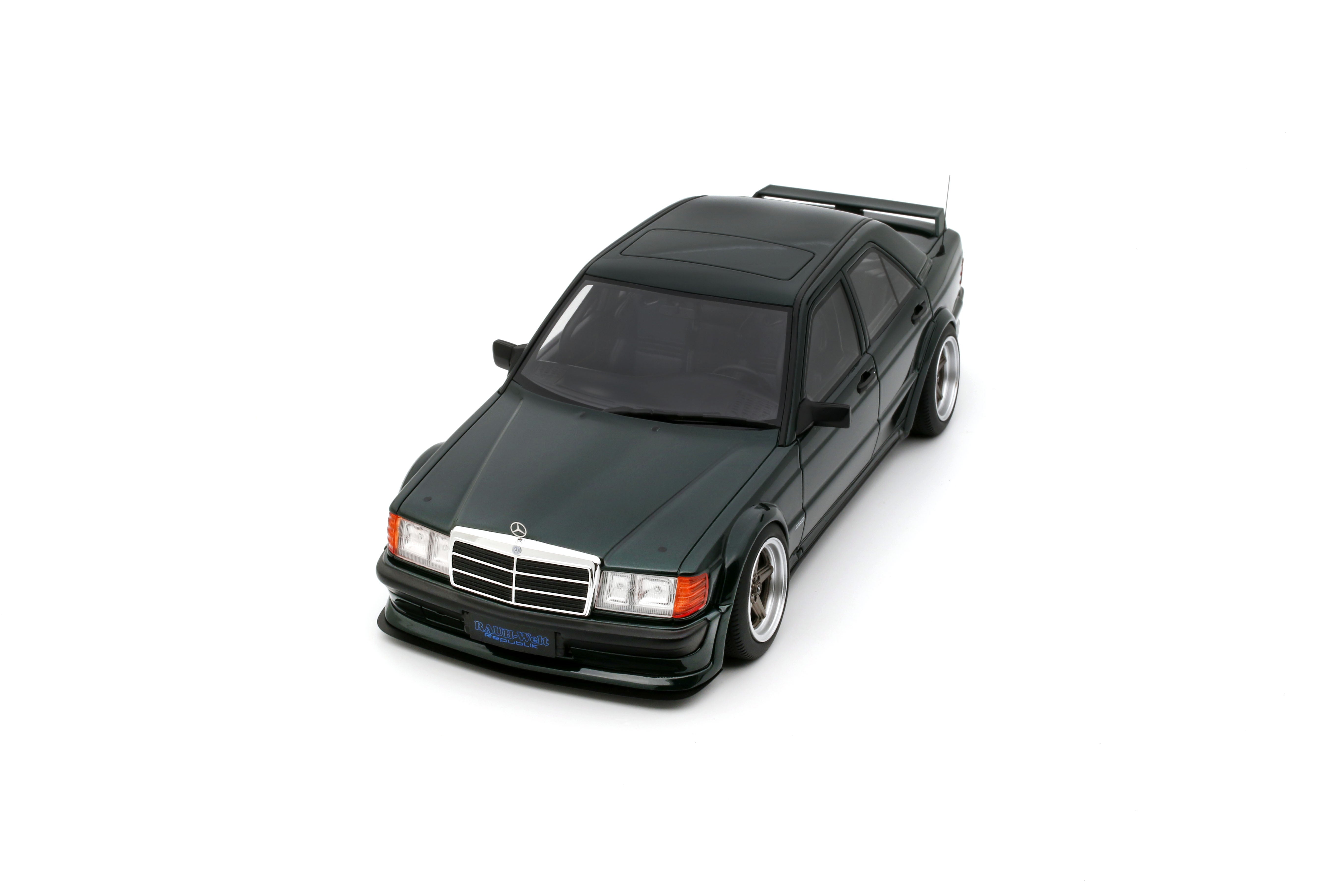 OTTO 1:18 Scale Resin - 2025 Merces Benz RAUH-WELT REPUBLIK RWR 190E 2.5-16, PORSCHE RACING  GREEN METALLIC 22G - OT1252