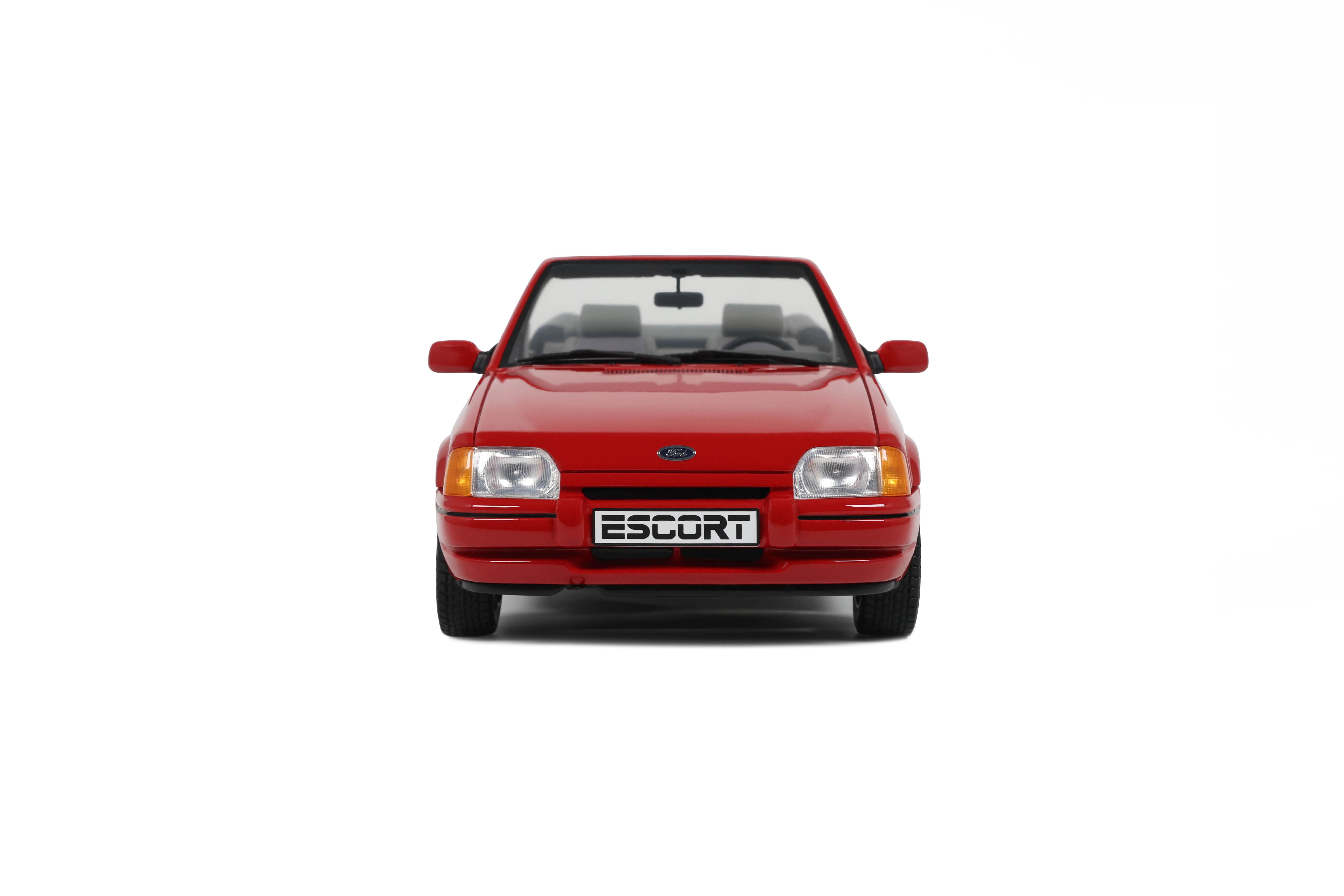 OTTO 1:18 Scale Resin - 1986 Ford Escort XR3i Mk4 Convertible, Flamenco Red - OT1254