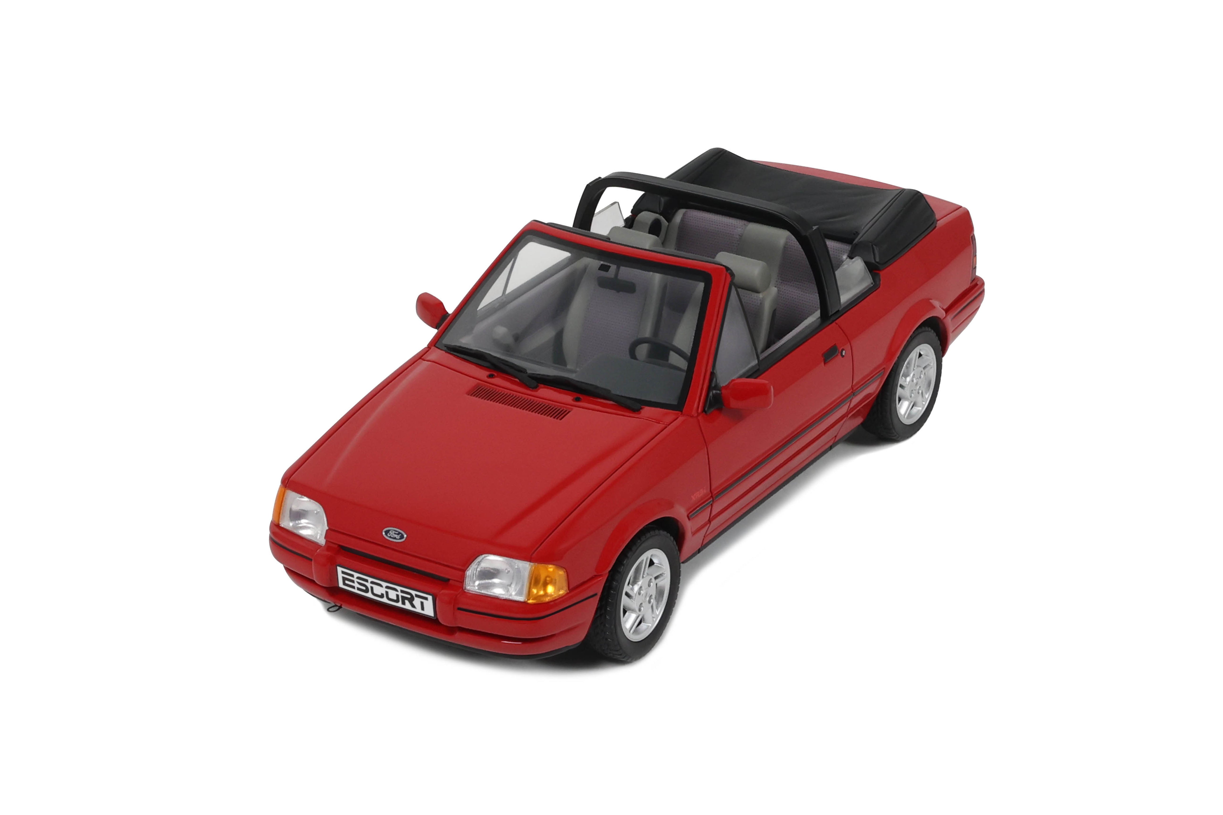 OTTO 1:18 Scale Resin - 1986 Ford Escort XR3i Mk4 Convertible, Flamenco Red - OT1254