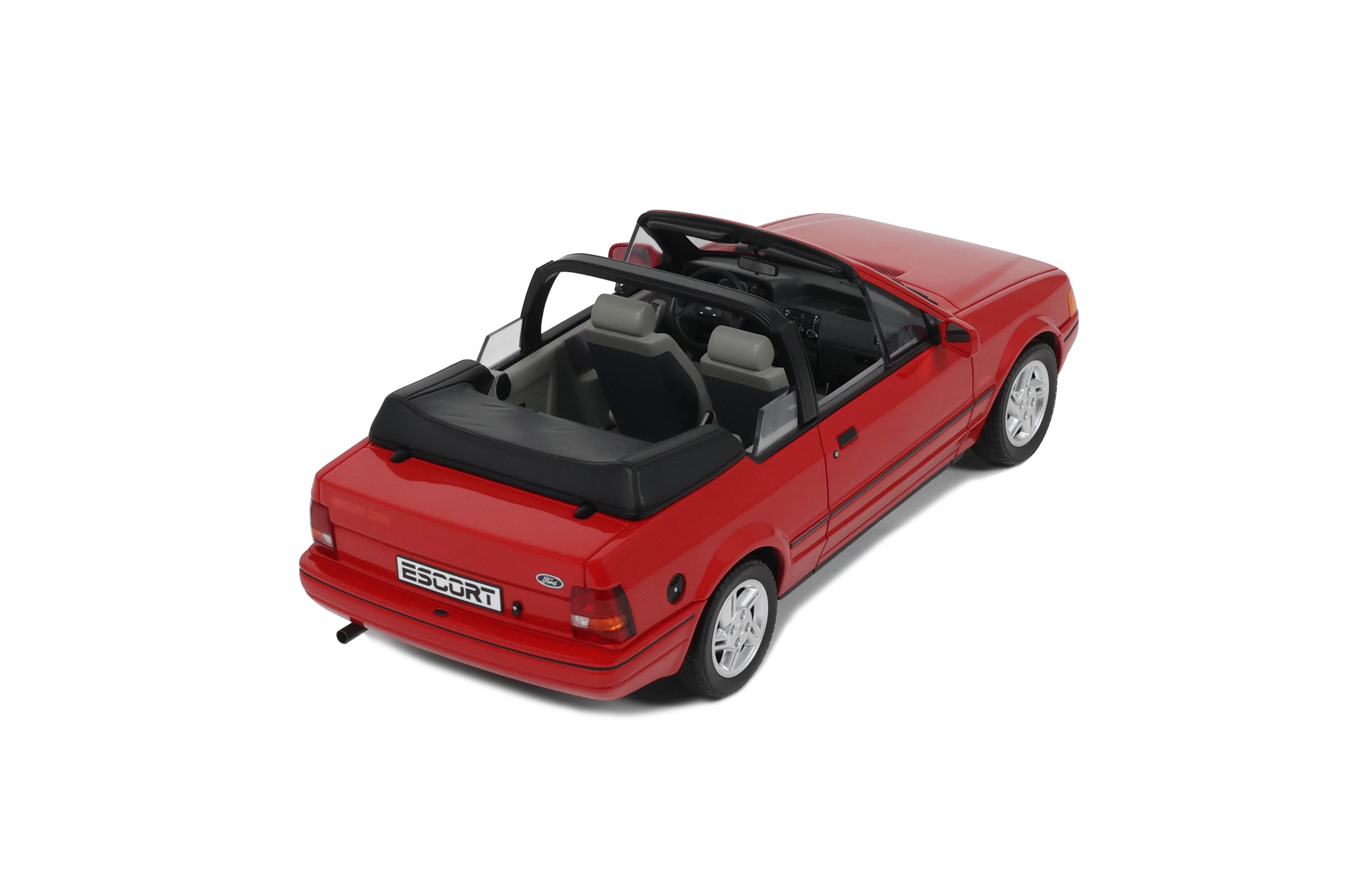 OTTO 1:18 Scale Resin - 1986 Ford Escort XR3i Mk4 Convertible, Flamenco Red - OT1254