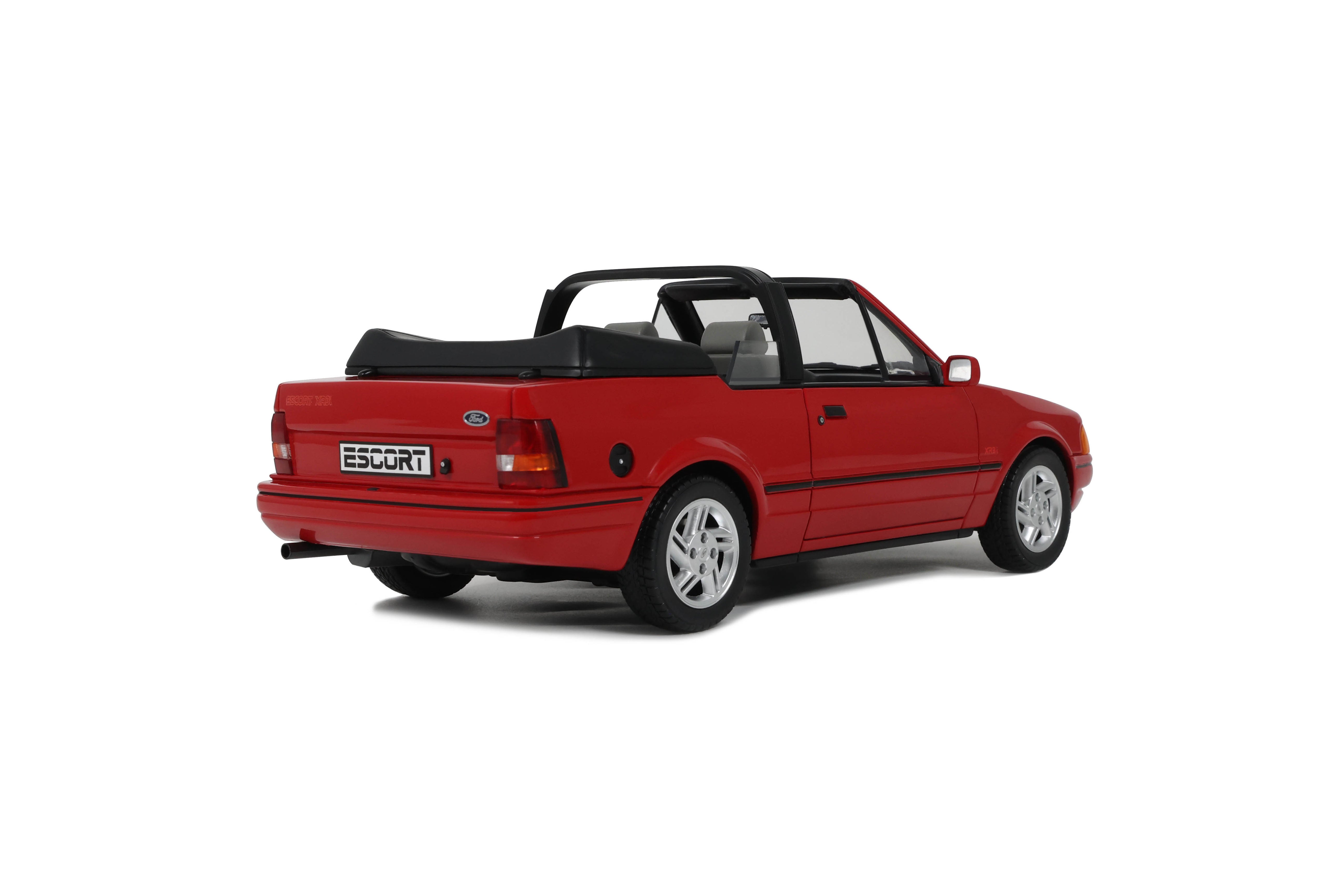 OTTO 1:18 Scale Resin - 1986 Ford Escort XR3i Mk4 Convertible, Flamenco Red - OT1254