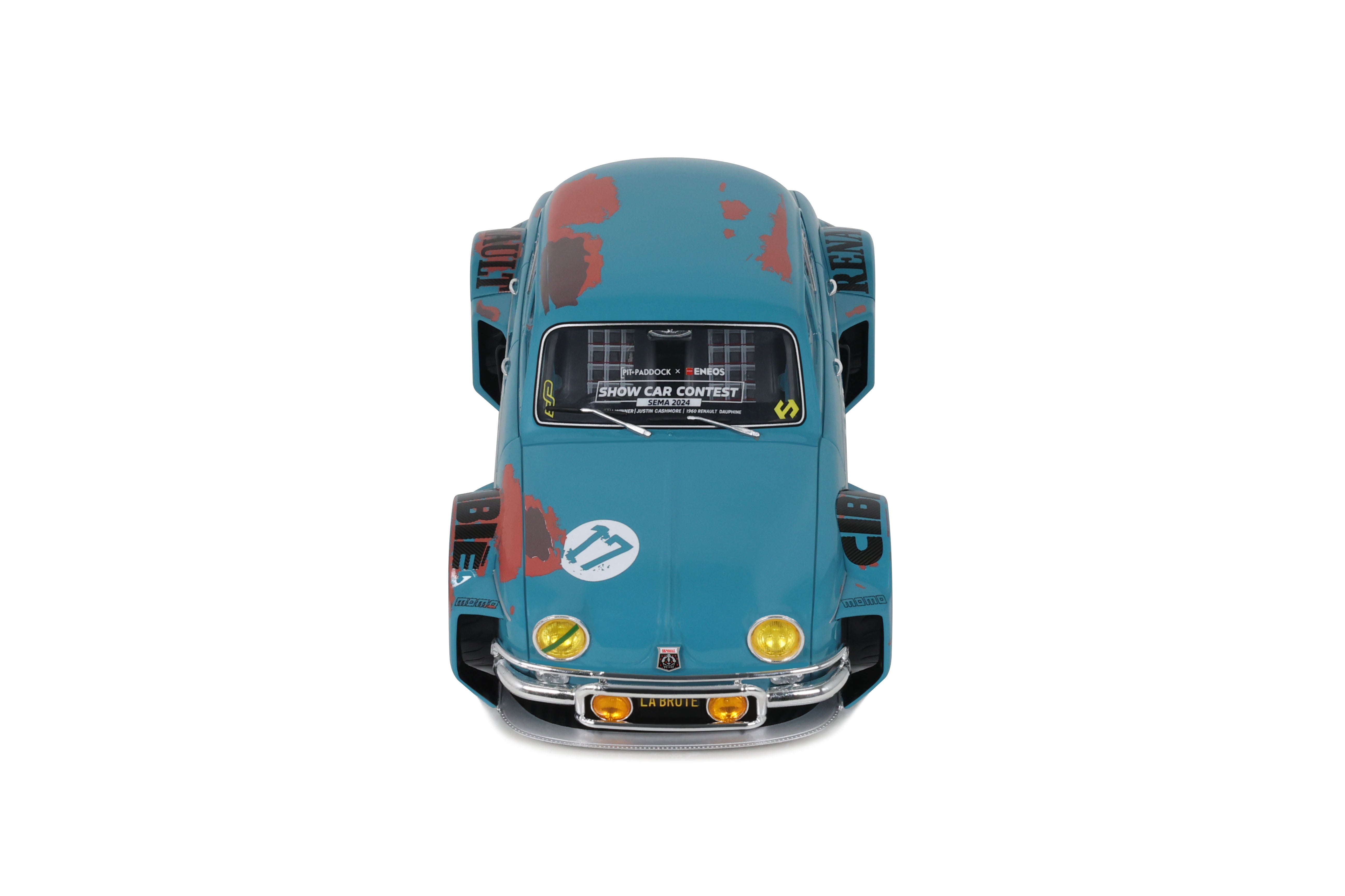 OTTO 1:18 Scale Resin - 2024 Dauphine La Brute - Green with Patina - Best Of Show SEMA 2024 FORTANA RED / REFLEX SILVER 2021 - OT1268