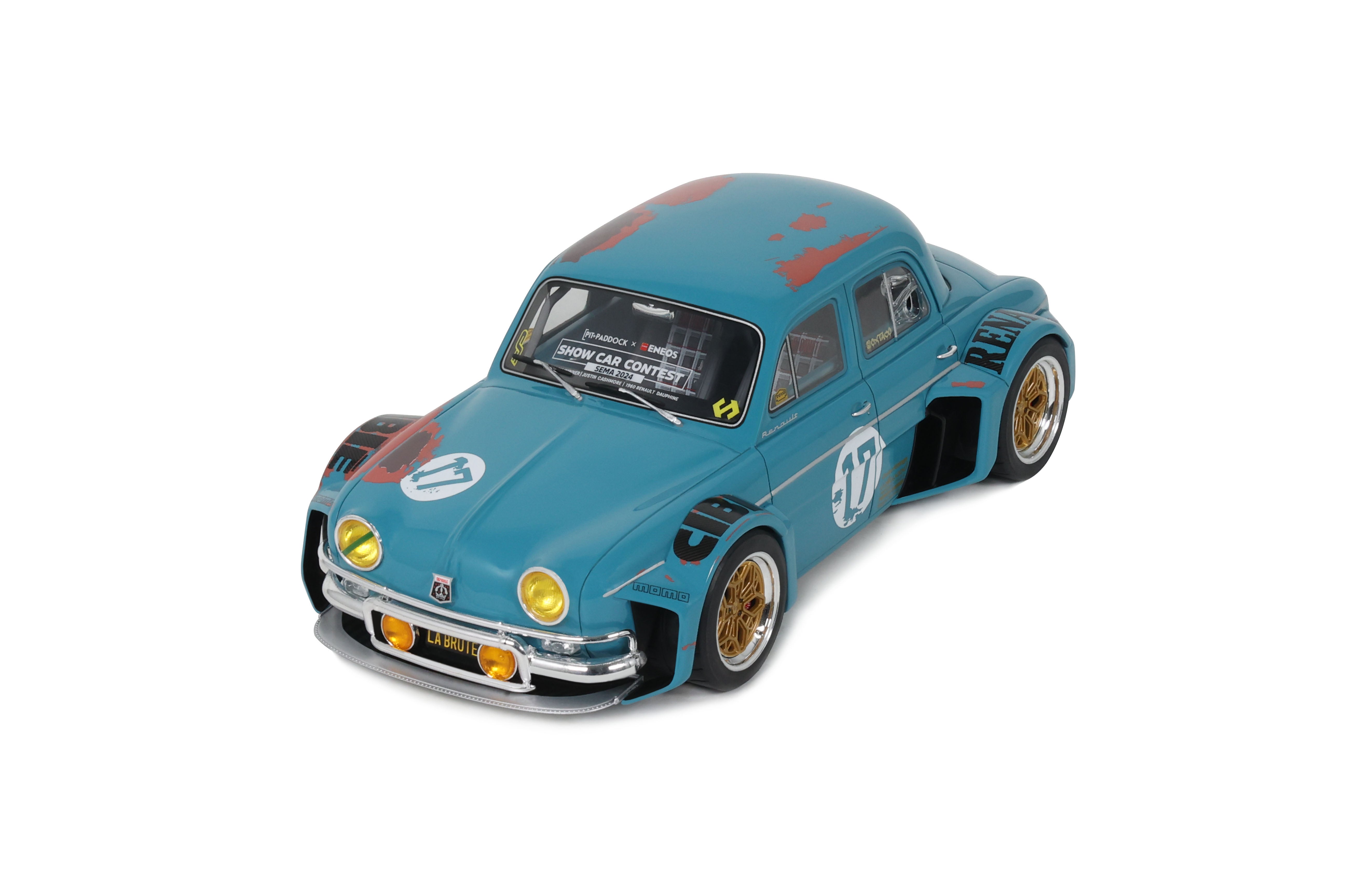 OTTO 1:18 Scale Resin - 2024 Dauphine La Brute - Green with Patina - Best Of Show SEMA 2024 FORTANA RED / REFLEX SILVER 2021 - OT1268