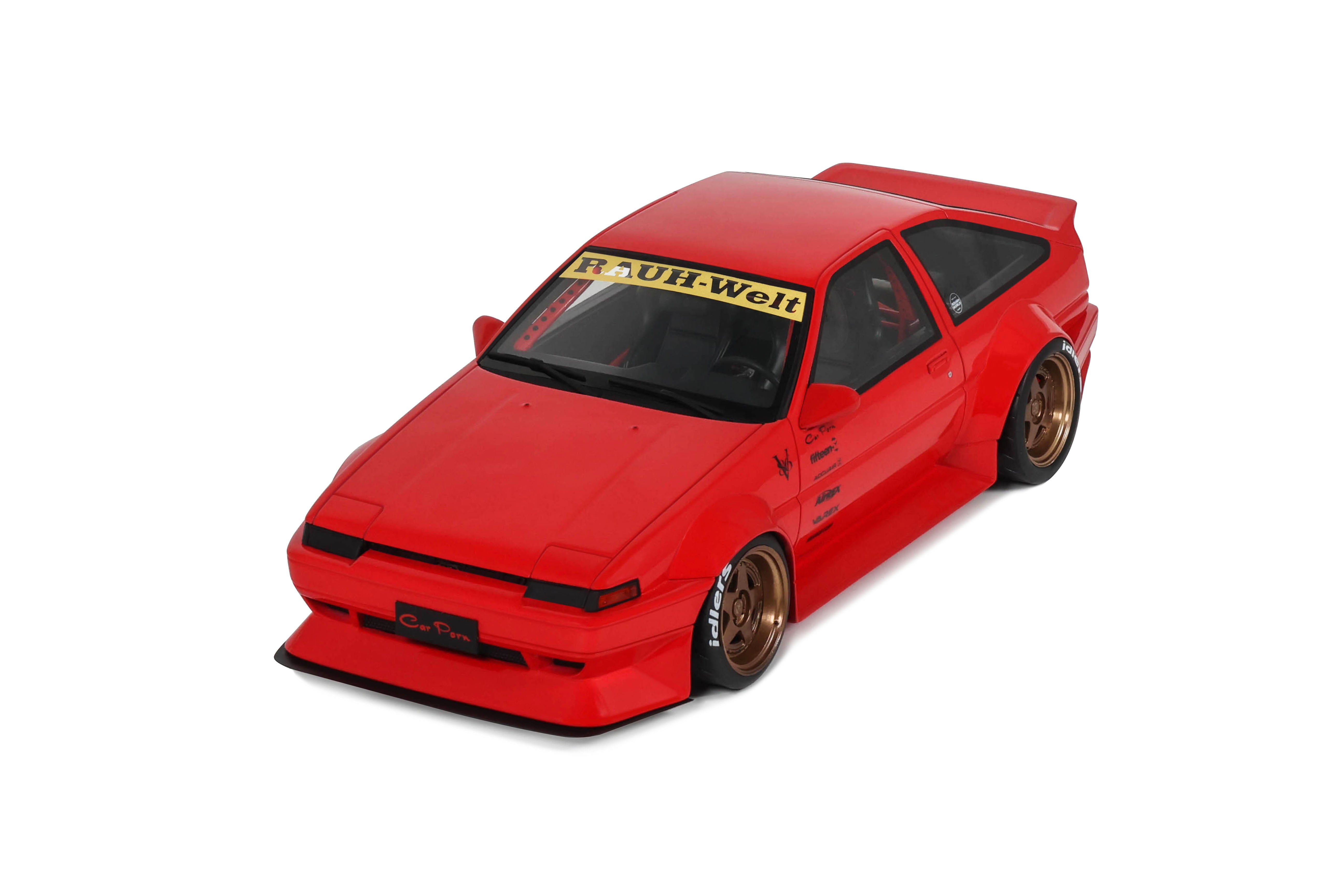 OTTO 1:18 Scale Resin - 1986 TOYOTA AE86 SPRINTER TRUENO WIDEBODY - FERRARI ROSSO CORSA - OT1278