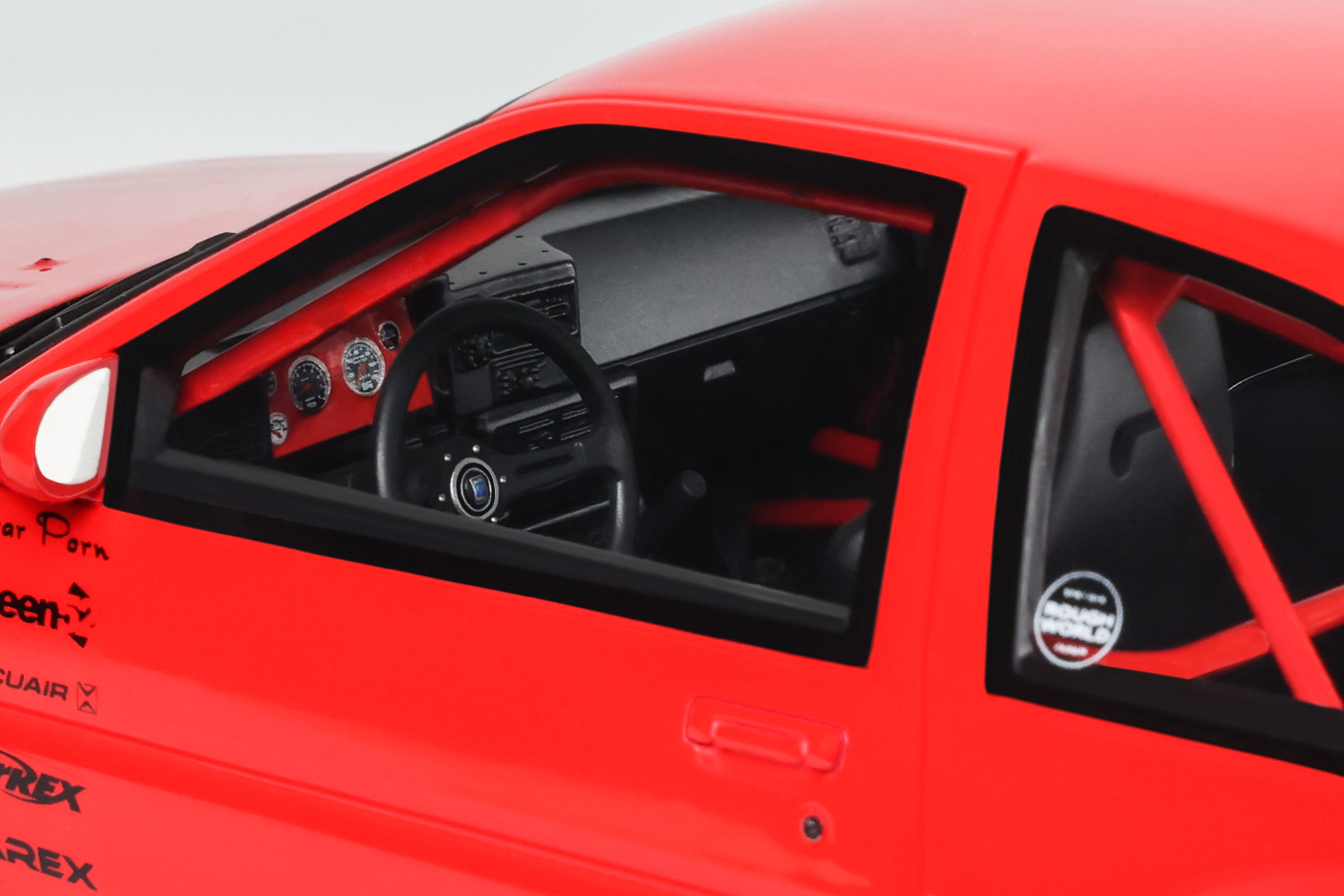 OTTO 1:18 Scale Resin - 1986 TOYOTA AE86 SPRINTER TRUENO WIDEBODY - FERRARI ROSSO CORSA - OT1278