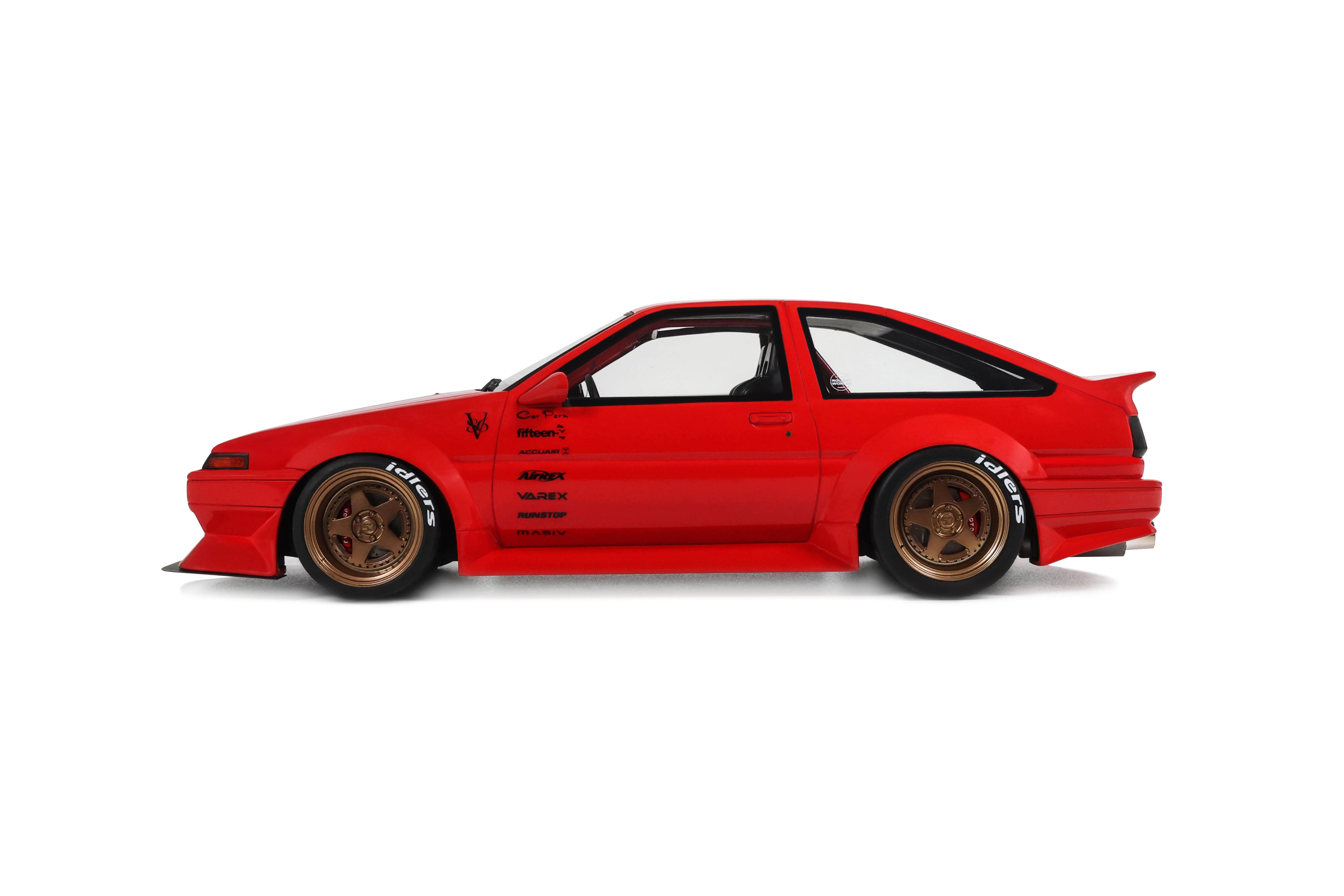 OTTO 1:18 Scale Resin - 1986 TOYOTA AE86 SPRINTER TRUENO WIDEBODY - FERRARI ROSSO CORSA - OT1278
