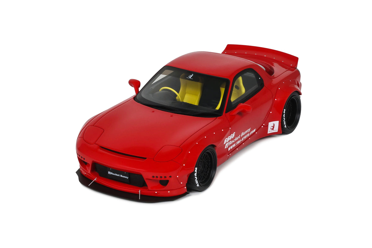 OTTO 1:18 Scale Resin - Project Car – 2015 ROCKET BUNNY AERO (V1) MAZDA RX7 (FD3S), RED - OT1337