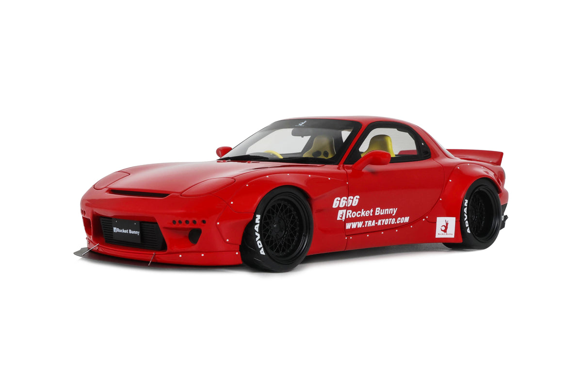 OTTO 1:18 Scale Resin - Project Car – 2015 ROCKET BUNNY AERO (V1) MAZDA RX7 (FD3S), RED - OT1337