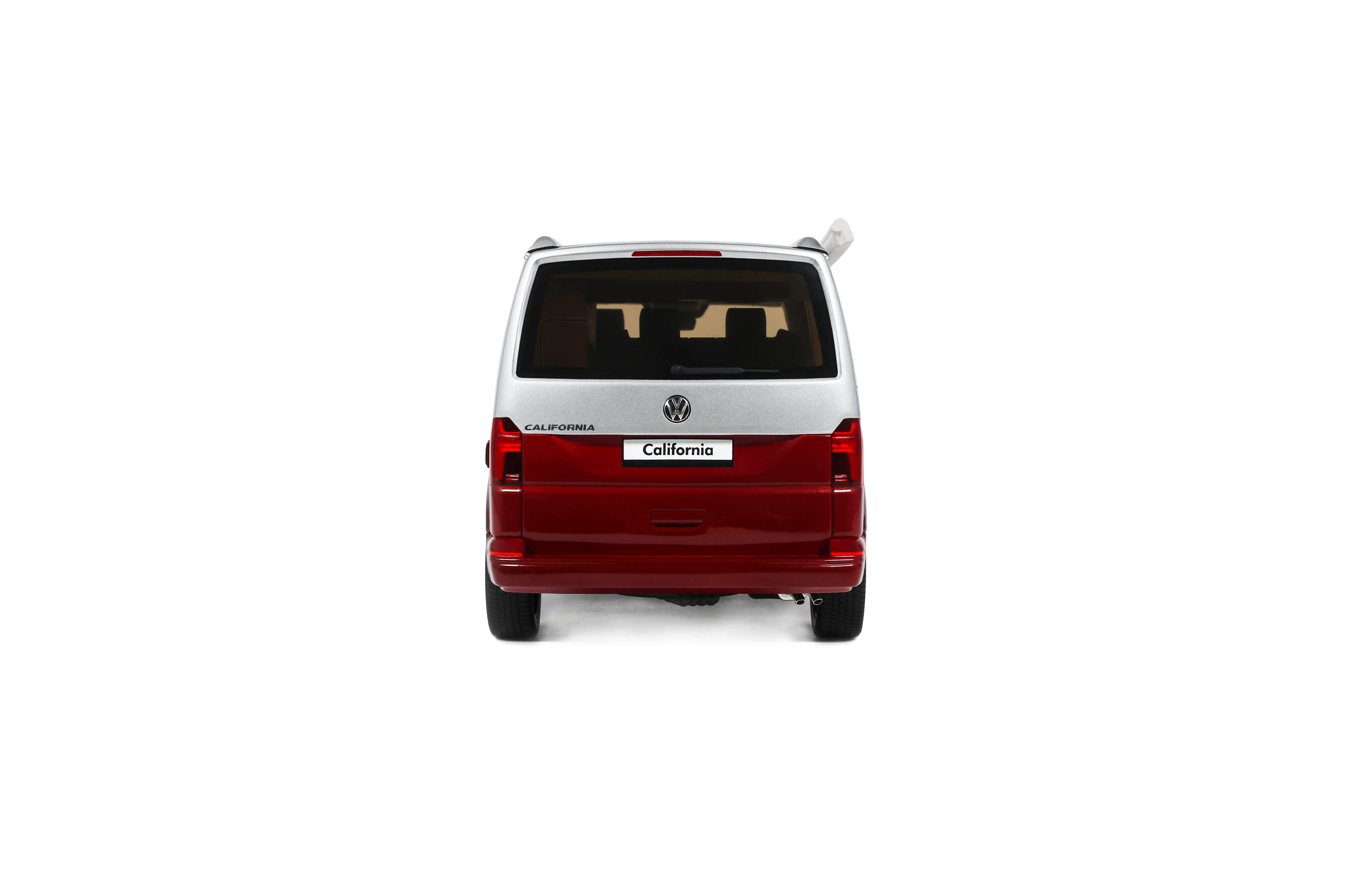 OTTO 1:18 Scale Resin - 2021 VOLKSWAGEN T6.1 CALIFORNIA OCEAN - FORTANA RED / REFLEX SILVER 2021 - OT1342