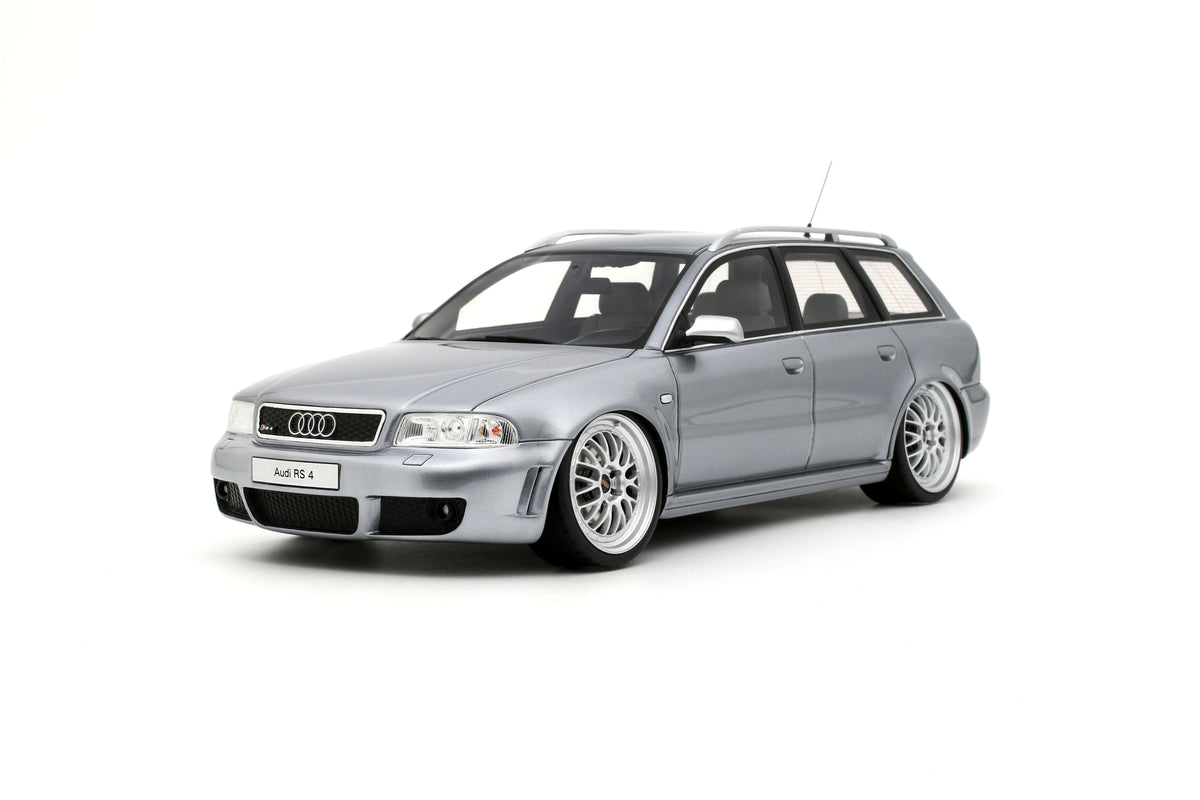Otto 1:18 Scale Resin - 2025 Audi RS 4 (B5) Avant "Stanced", Avus Silver - OT1396
