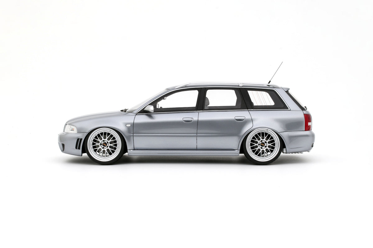 Otto 1:18 Scale Resin - 2025 Audi RS 4 (B5) Avant "Stanced", Avus Silver - OT1396