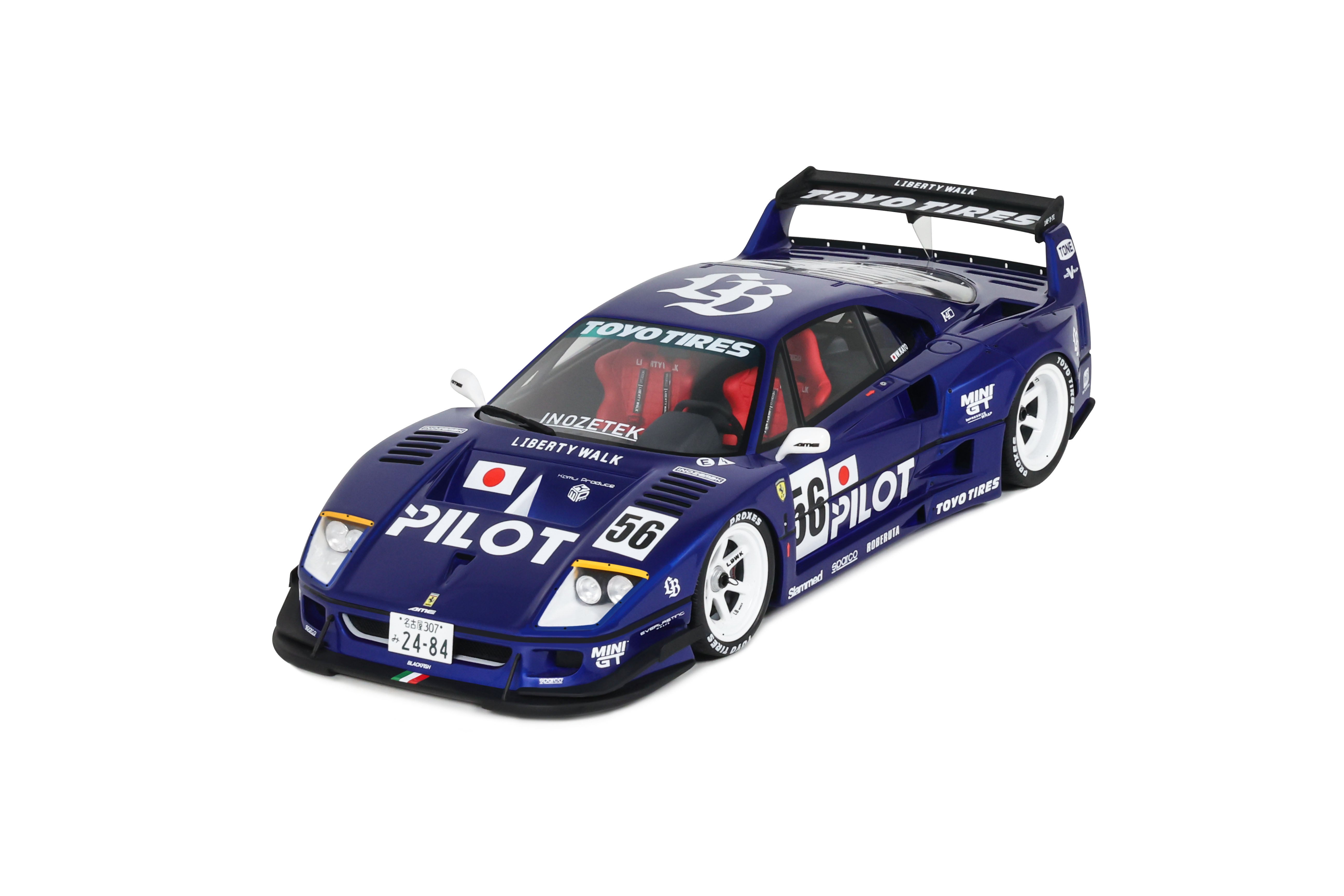 OTTO 1:18 Scale Resin Project Car – 2024 Ferrari LB-WORKS F40, METALLIC BLUE - OT1408