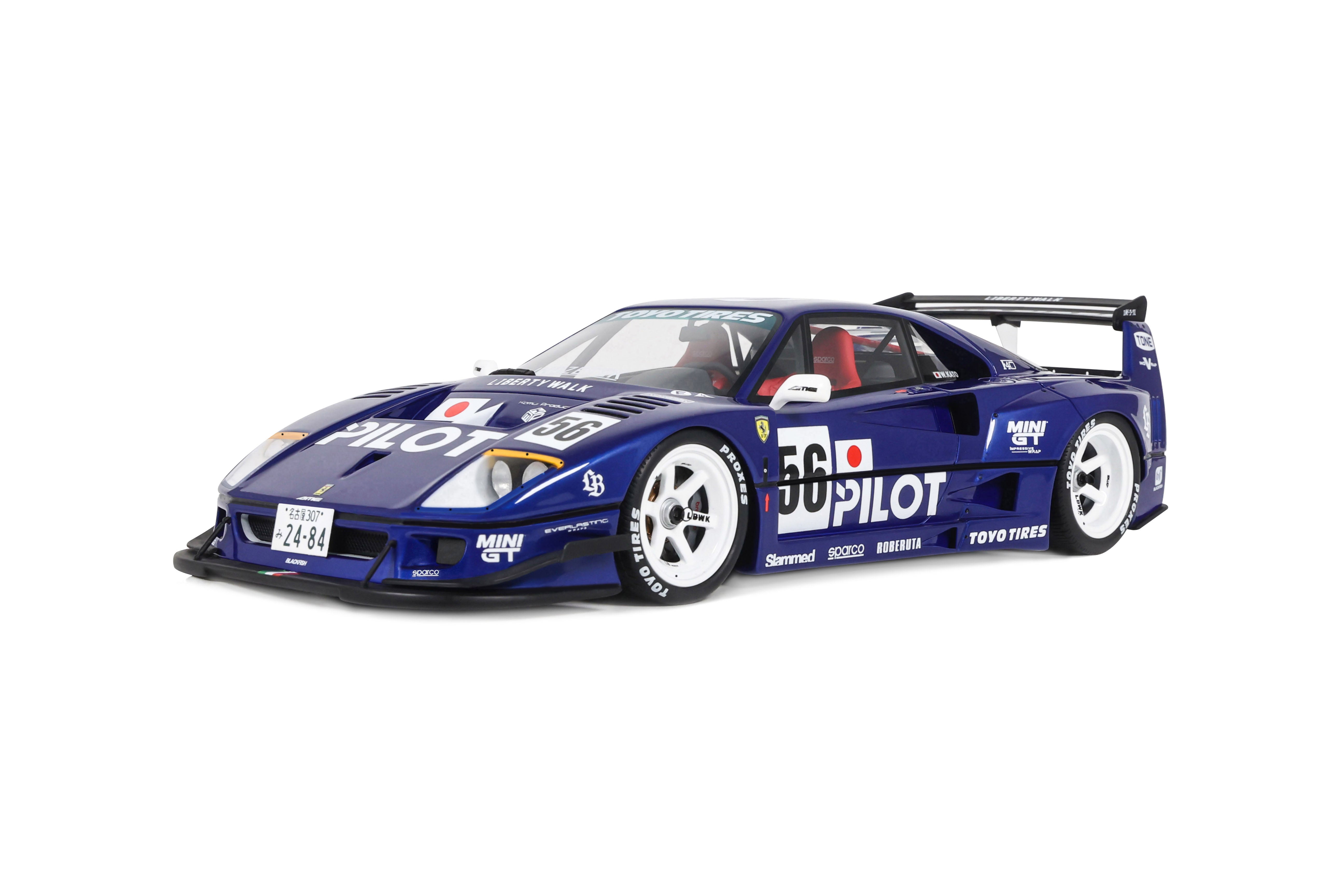 OTTO 1:18 Scale Resin Project Car – 2024 Ferrari LB-WORKS F40, METALLIC BLUE - OT1408
