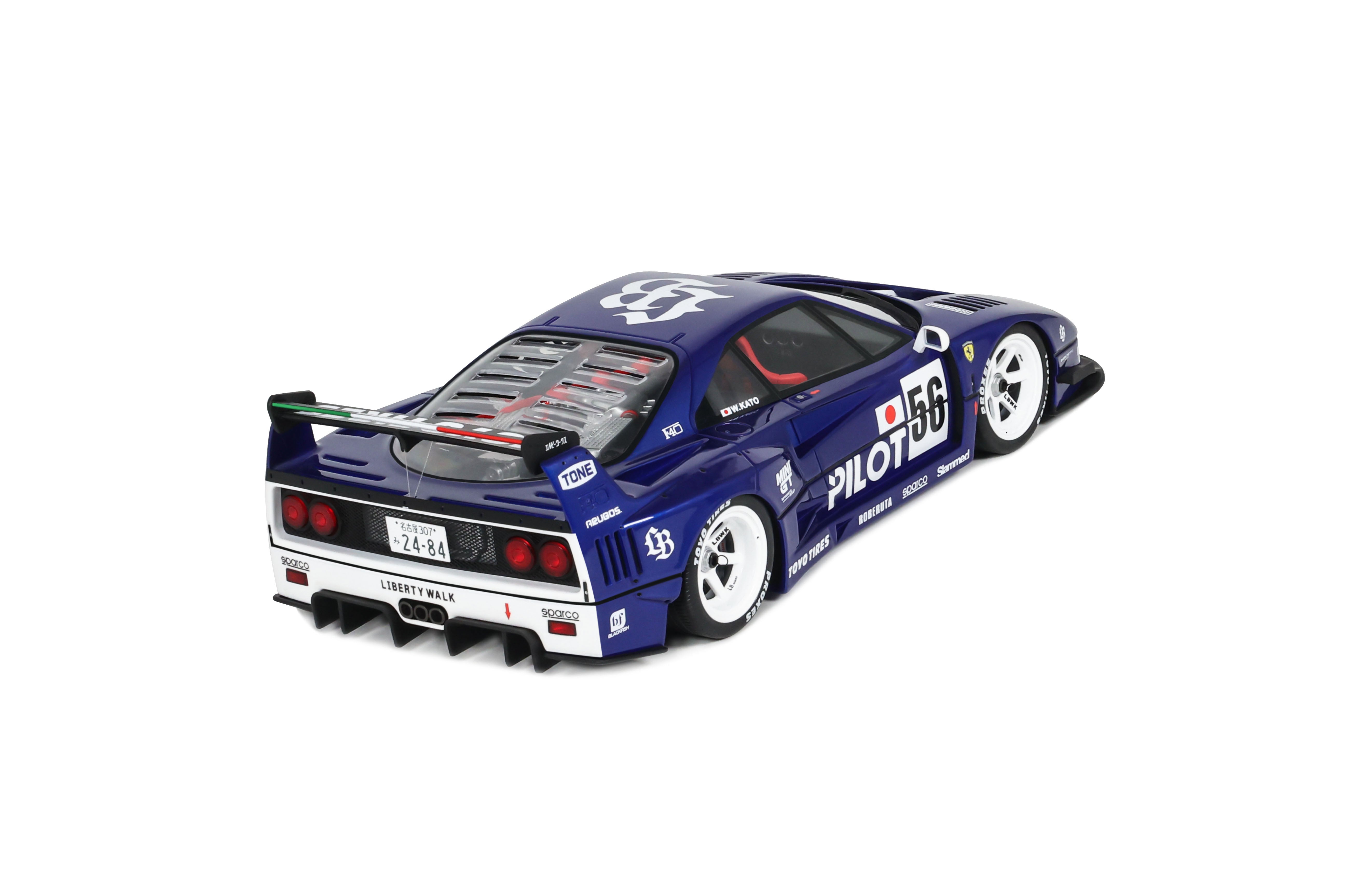 OTTO 1:18 Scale Resin Project Car – 2024 Ferrari LB-WORKS F40, METALLIC BLUE - OT1408
