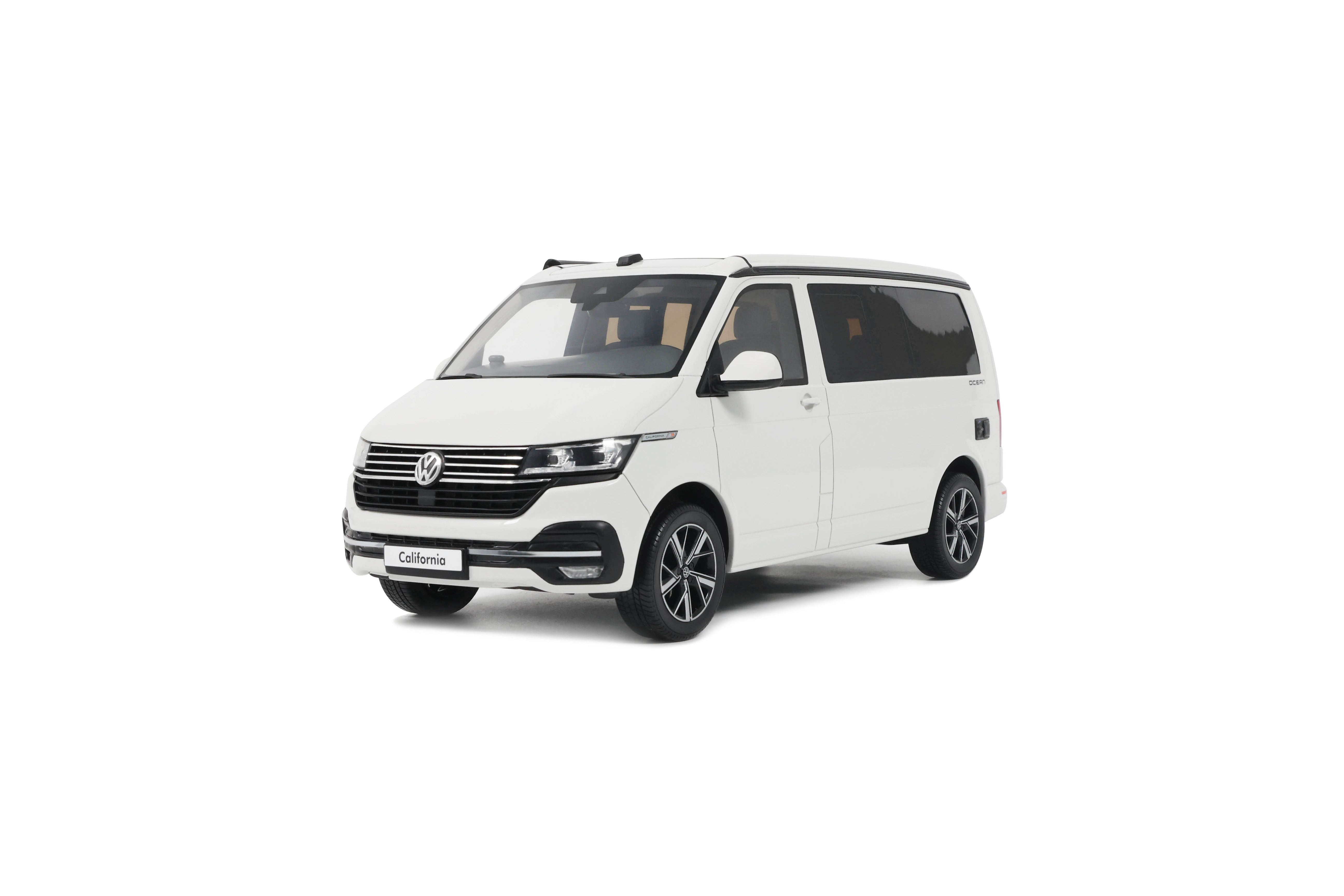 OTTO 1:18 Scale Resin - 2021 VW Volkswagen T6.1 California Ocean  - Candy White - OT488