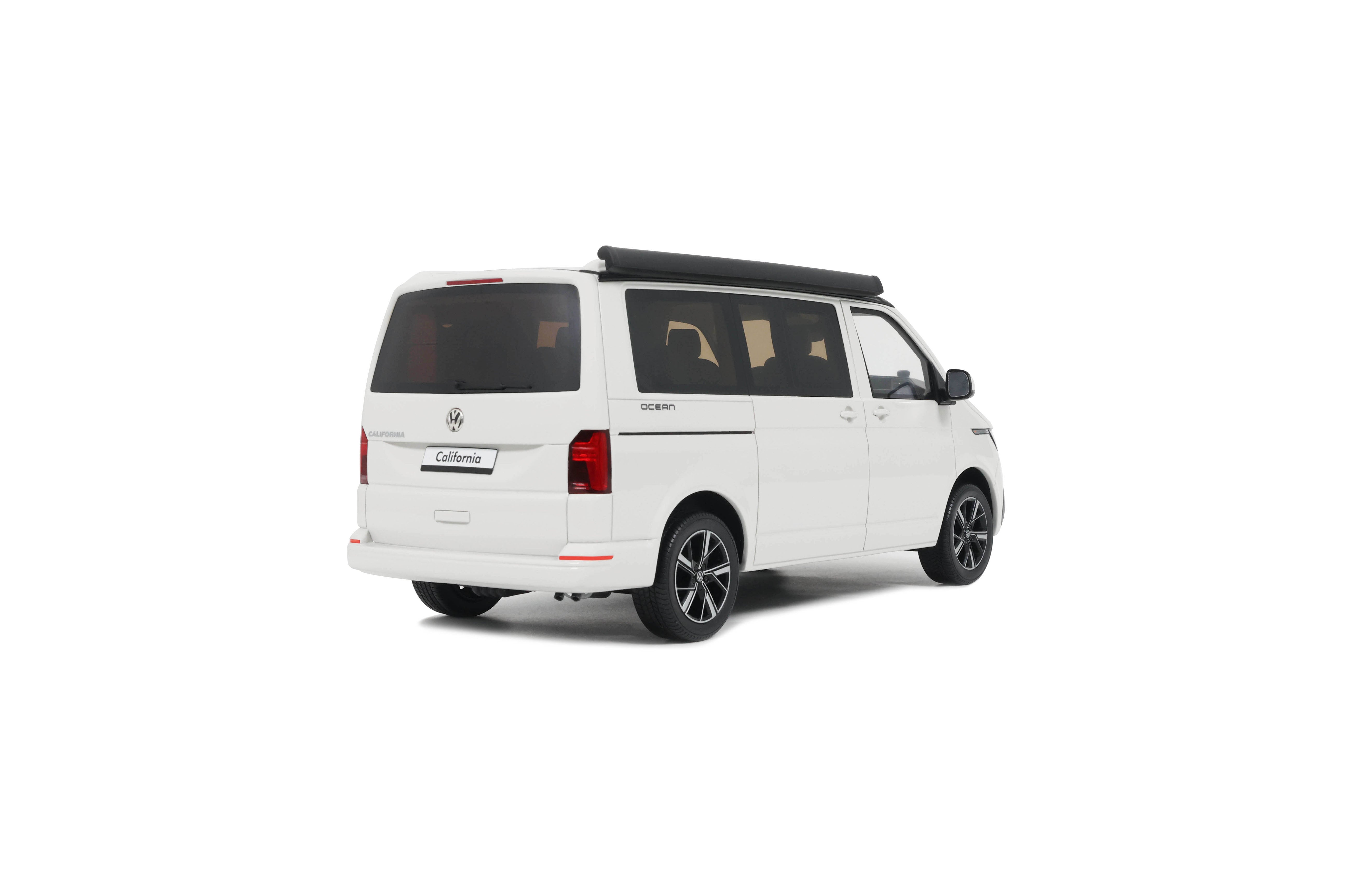 OTTO 1:18 Scale Resin - 2021 VW Volkswagen T6.1 California Ocean  - Candy White - OT488